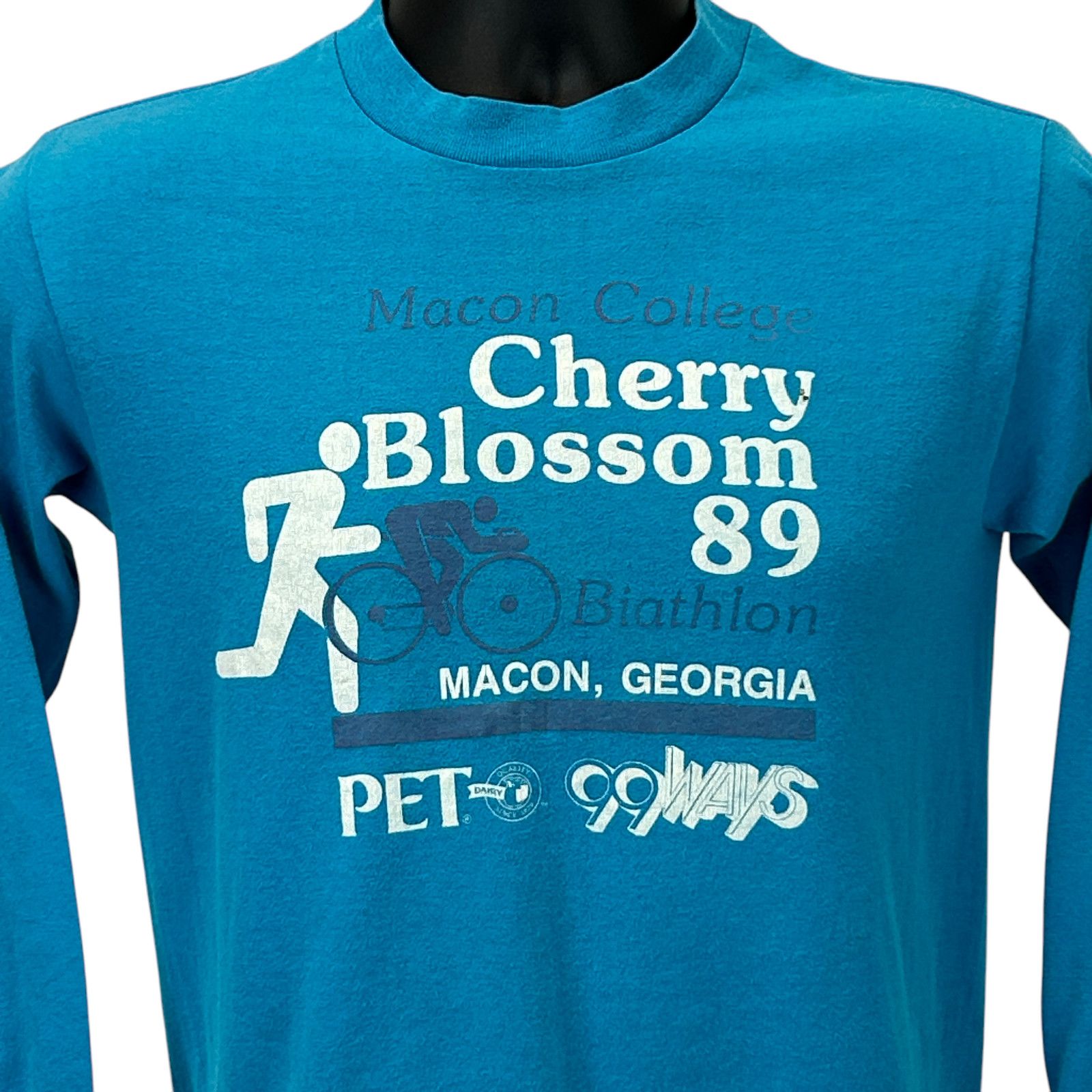 Vintage Vintage 80s Macon Georgia Cherry Blossom Biathlon T Shirt S Size US S / EU 44-46 / 1 - 1 Thumbnail