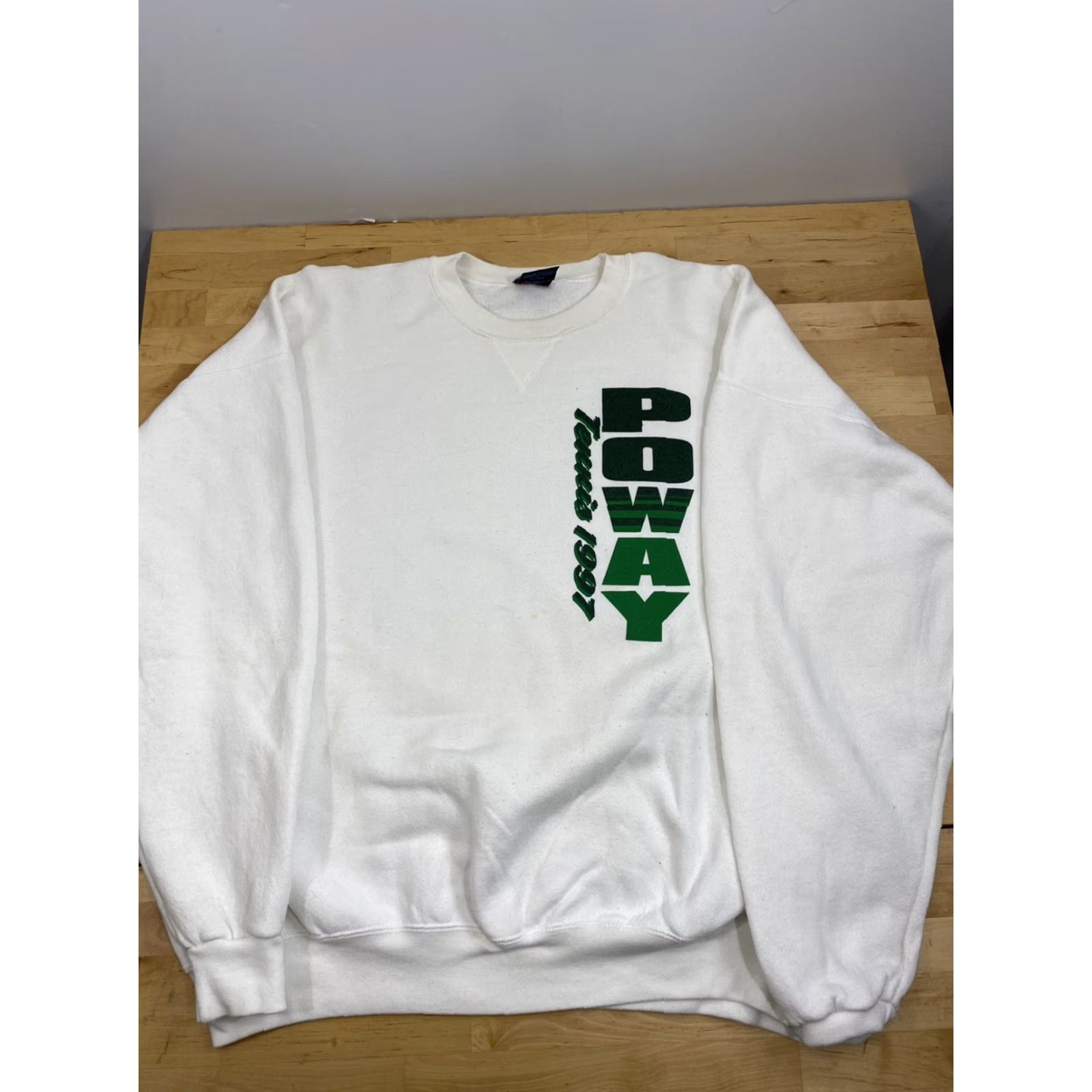 Vintage VINTAGE 90s Poway Titans Tennis White Sweatshirt Soffe Fleece 2XL Size XXL / US 16-18 / IT 52-54 - 3 Thumbnail