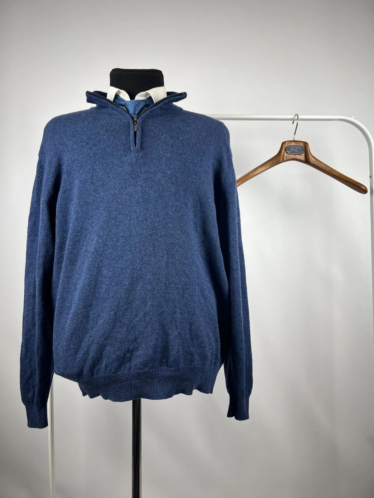 Pringle Of Scotland Pringle Of Scotland Golf Men's Navy Blue 1/4 Zip Sweater XXL Size US XXL / EU 58 / 5 - 2 Thumbnail