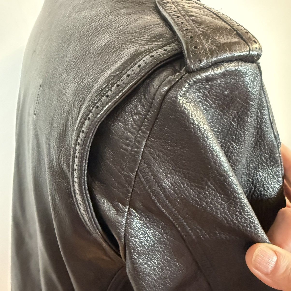Kiminori Morishita Kiminori Morishita Black Goatskin Leather Bomber Jacket Size US L / EU 52-54 / 3 - 8 Thumbnail