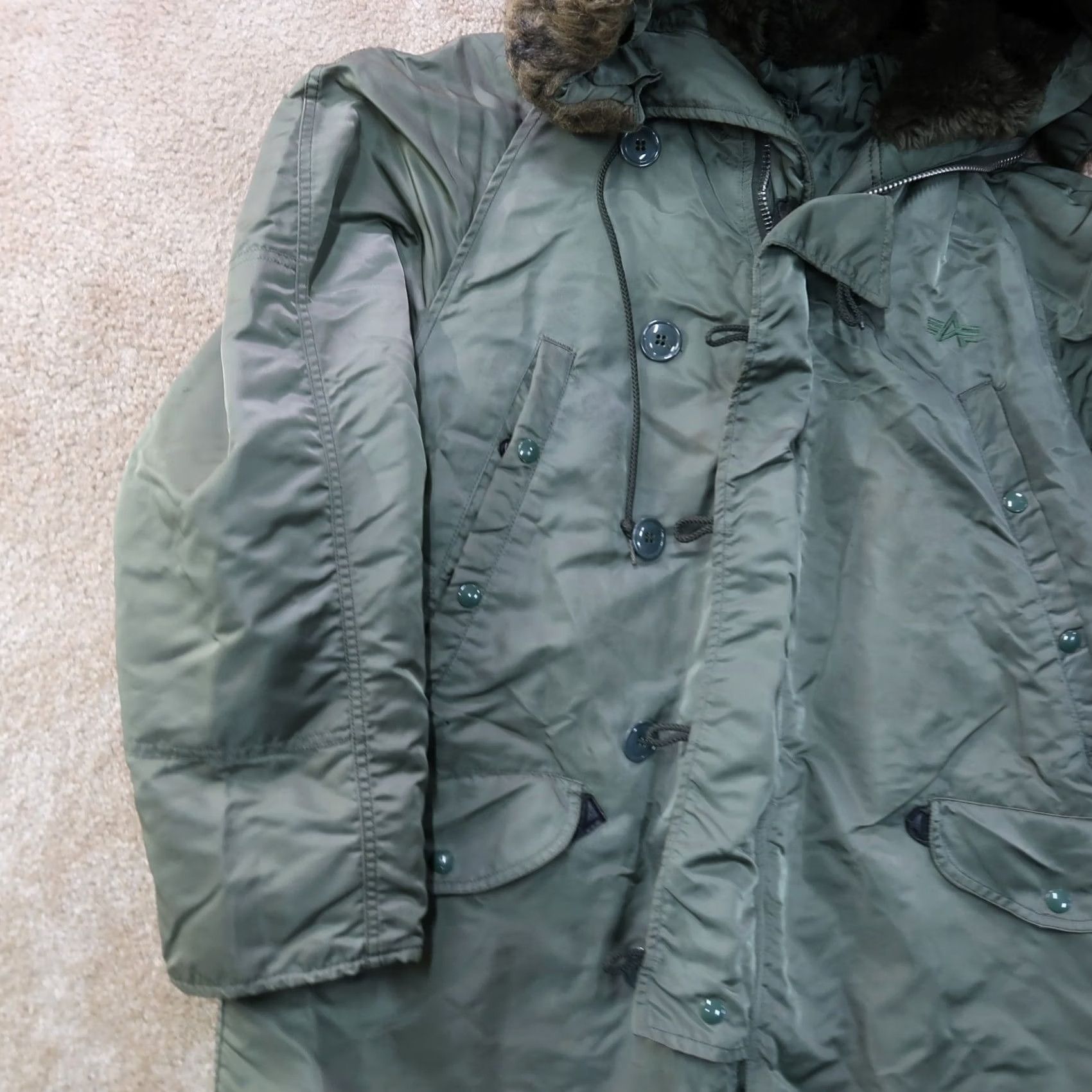 Alpha Industries VINTAGE Alpha Industries Jacket Men M N-3B Parka Extreme Cold Weather Fur Hood Size US M / EU 48-50 / 2 - 2 Thumbnail