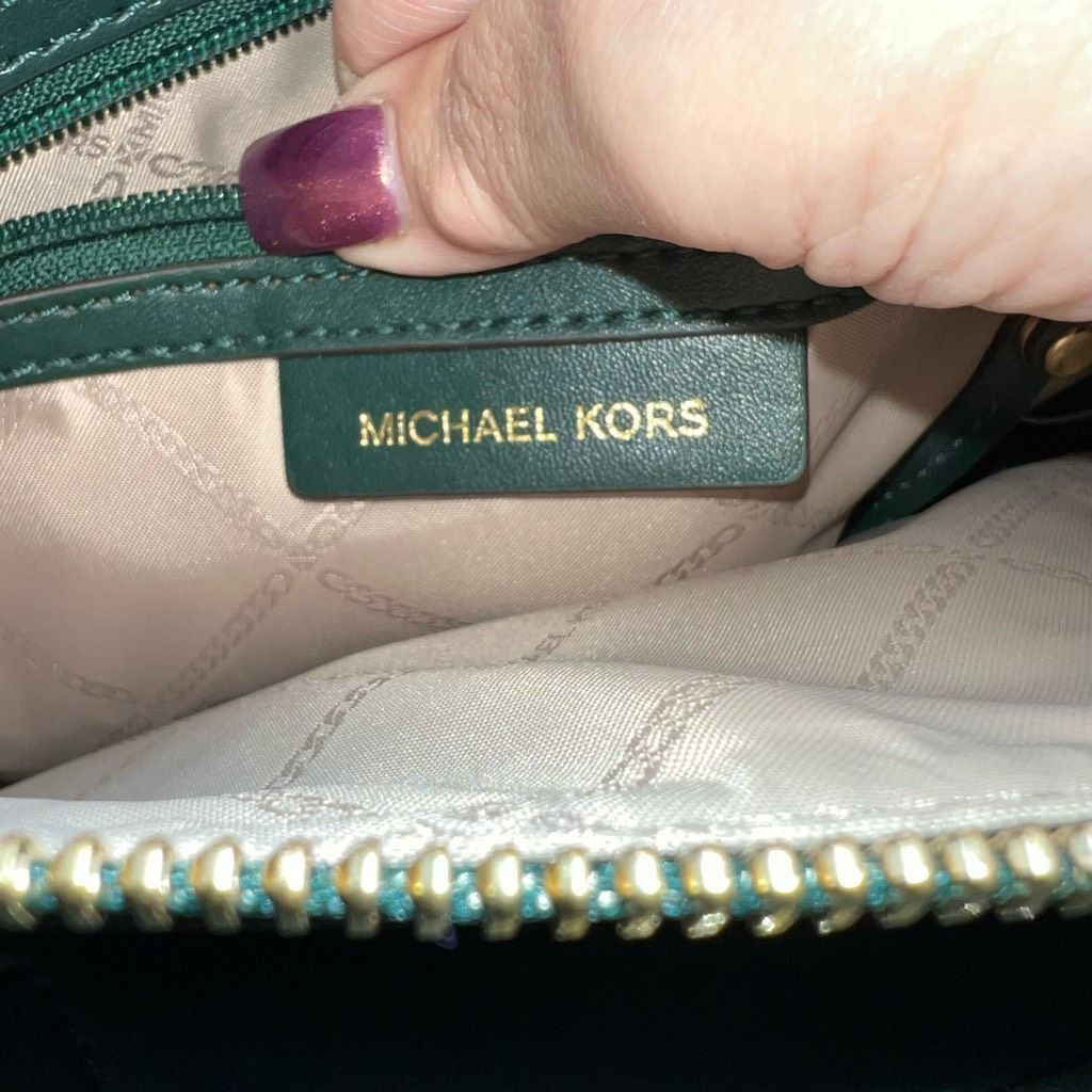 Michael Kors Michael Kors Mercer Large Saffiano Leather Tote Bag in Deep Green Size ONE SIZE - 14 Thumbnail