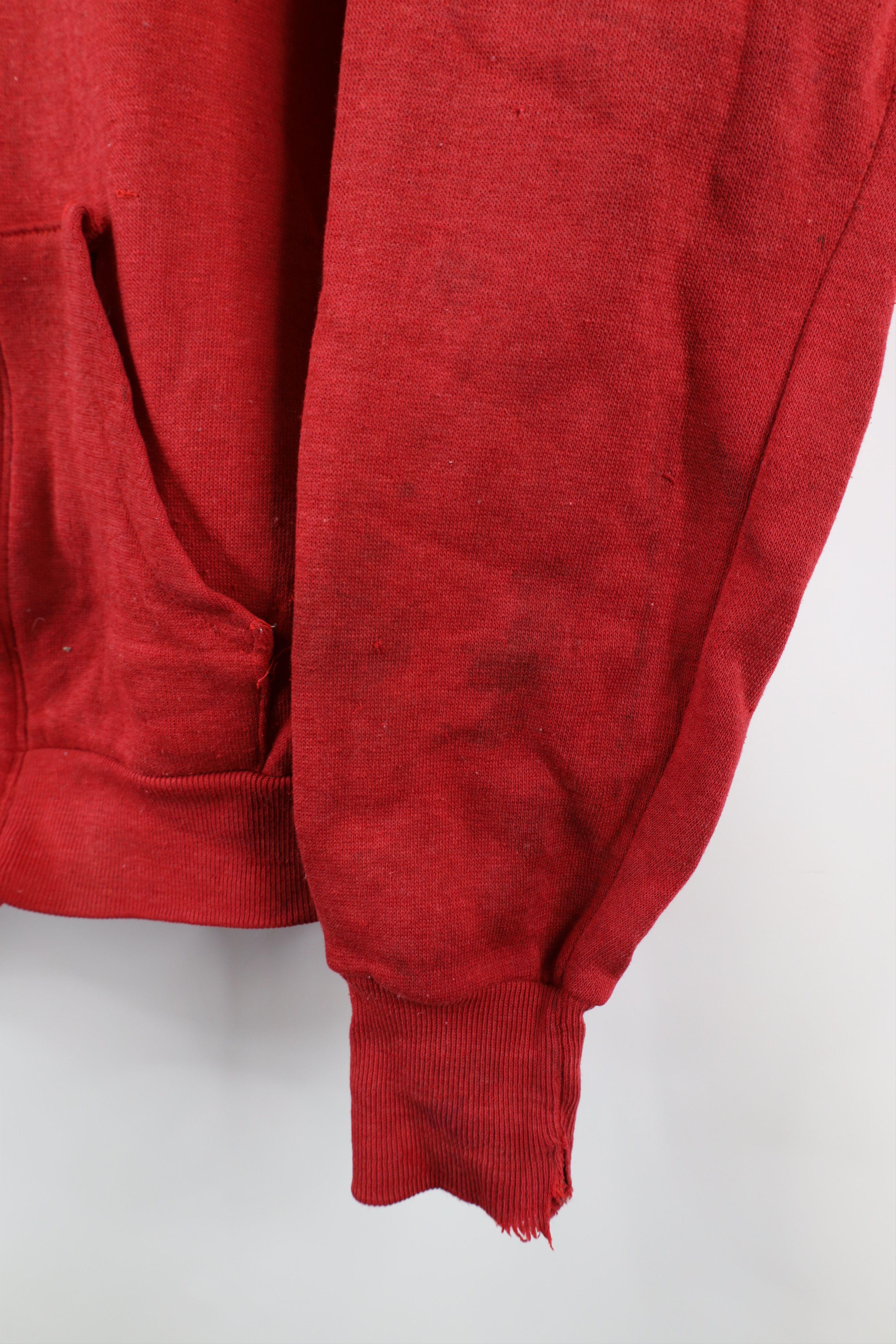 Vintage Vintage 70s Streetwear Full Zip Hoodie Sweatshirt Red USA Size US L / EU 52-54 / 3 - 4 Thumbnail