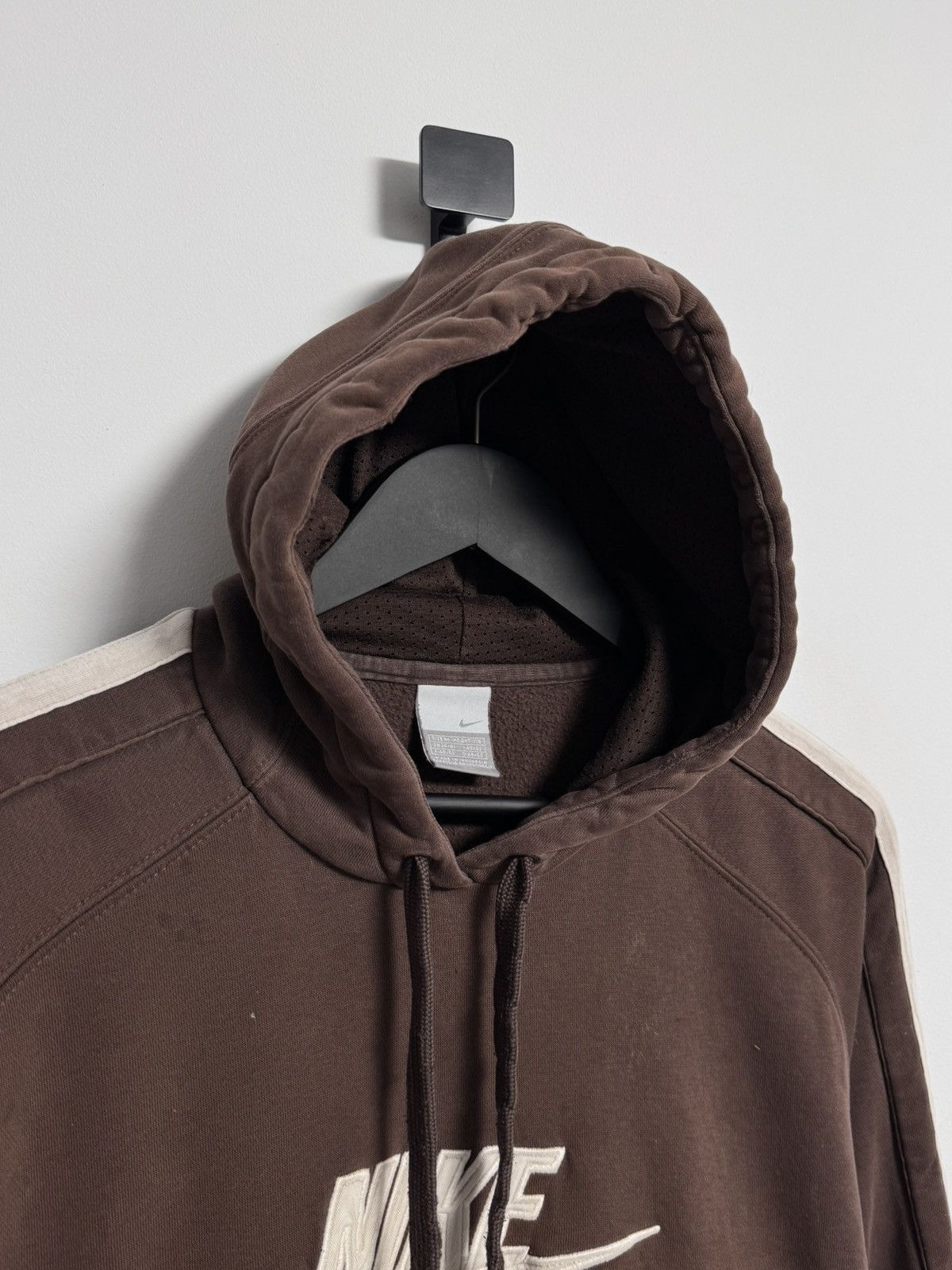 Nike × Vintage Nike Vintage Y2K style big logo Hoodie Brown Size US M / EU 48-50 / 2 - 6 Thumbnail