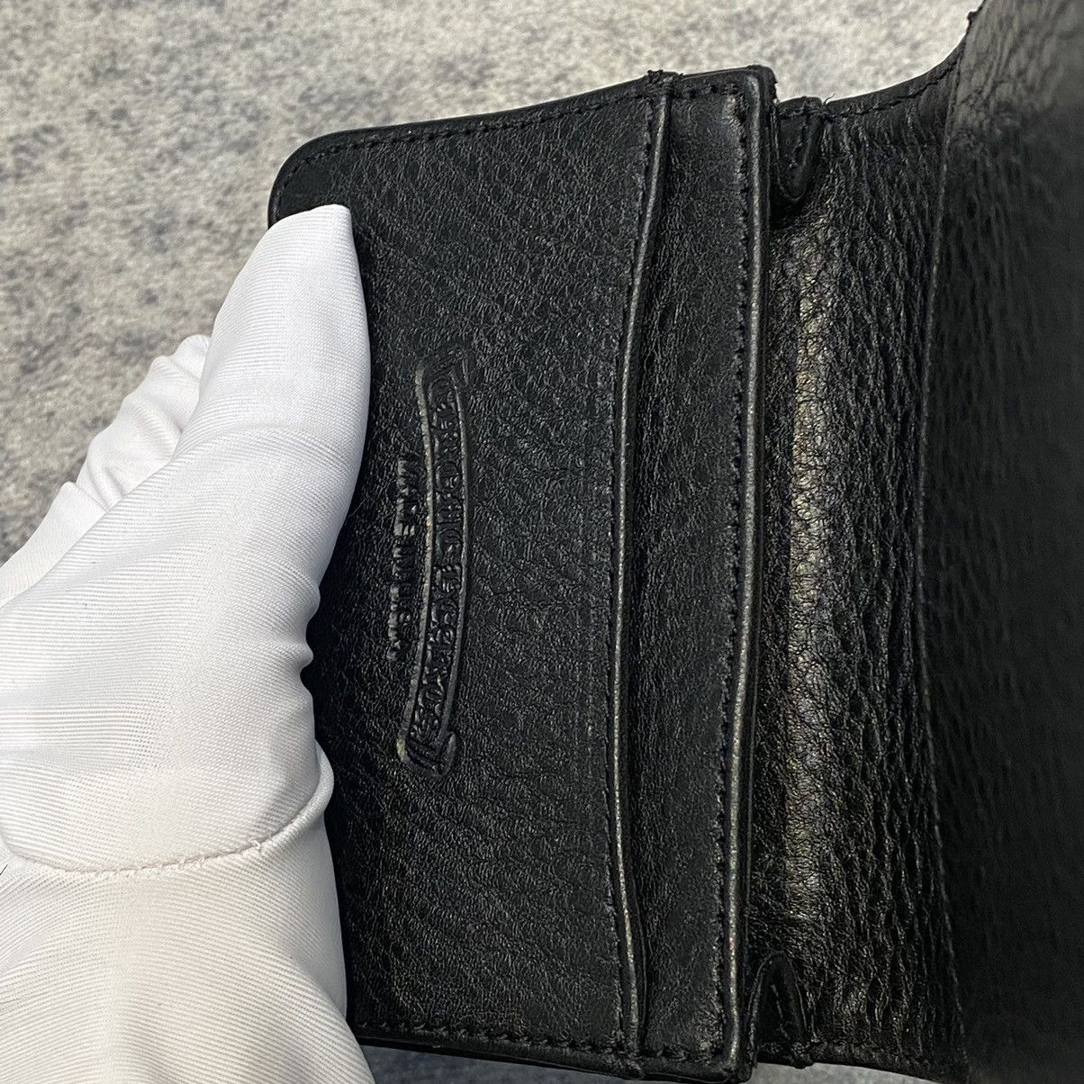 Chrome Hearts Chrome Hearts card case 3 Pocket Scroll wallet black Size ONE SIZE - 5 Thumbnail
