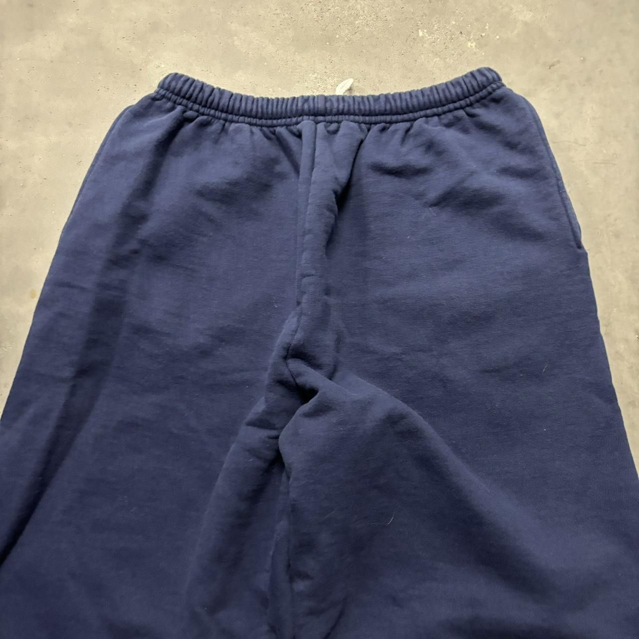 Japanese Brand × Vintage Crazy Vintage 90s Navy Blue Streetwear Essential Sweatpants! Size US 30 / EU 46 - 4 Thumbnail