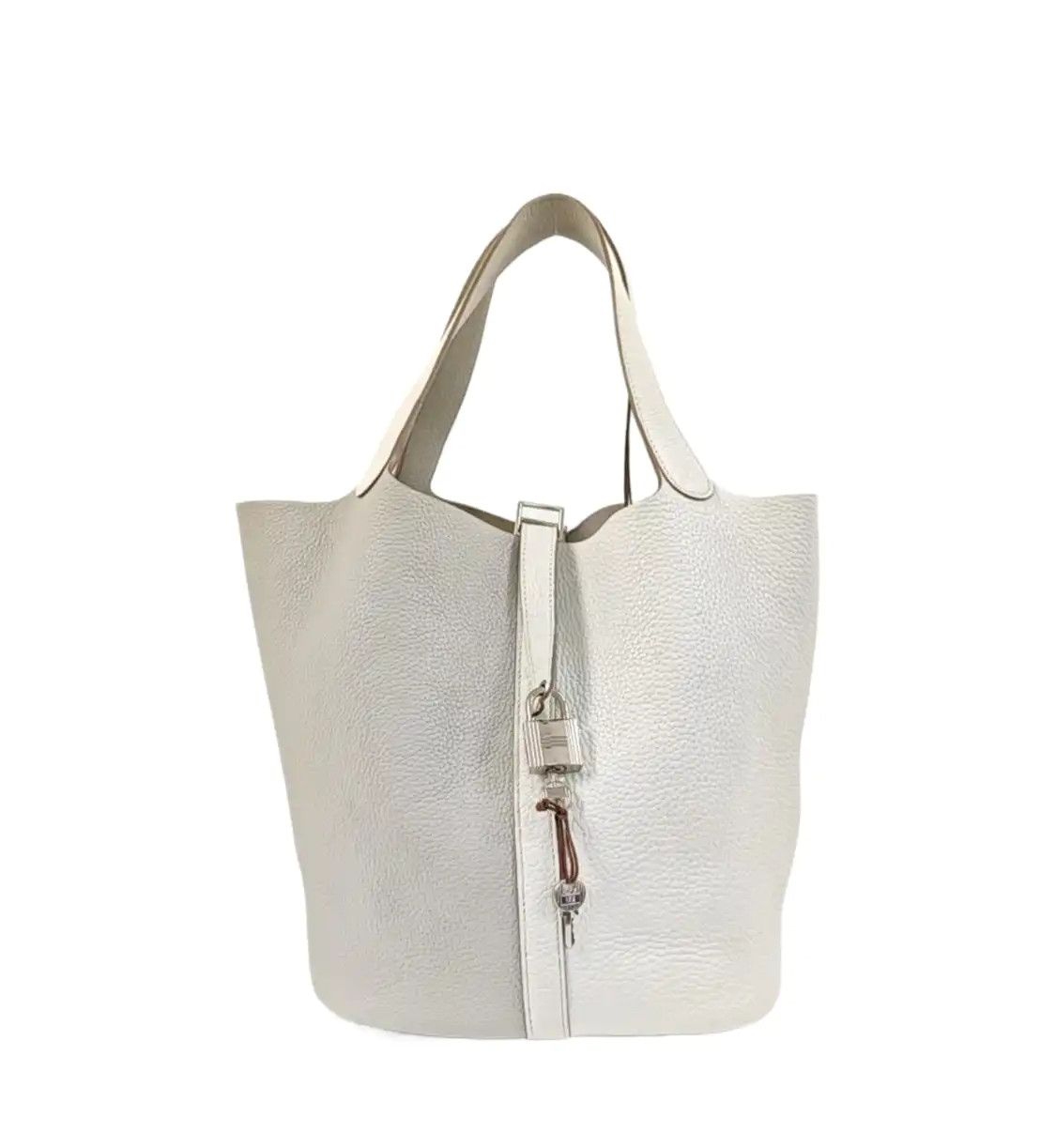 Hermes Hermes Picotin Lock 26 color-block Clemence cowhide leather picotin handbag silv Size ONE SIZE - 1 Thumbnail