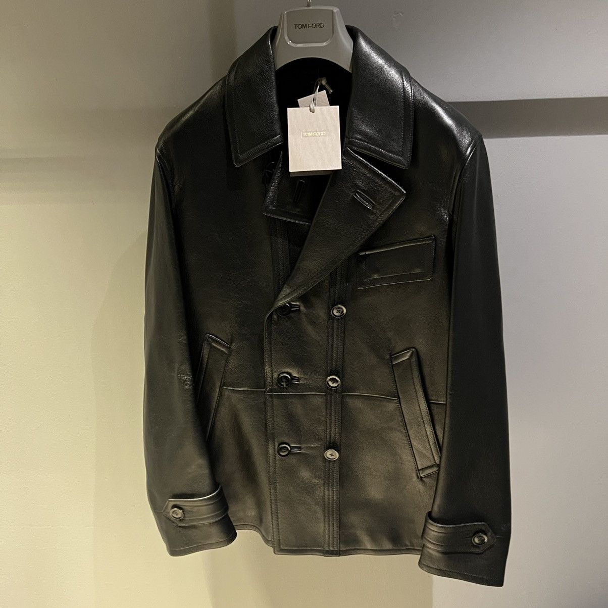 Tom Ford Tom Ford Leather Peacoat Size US L / EU 52-54 / 3 - 2 Thumbnail