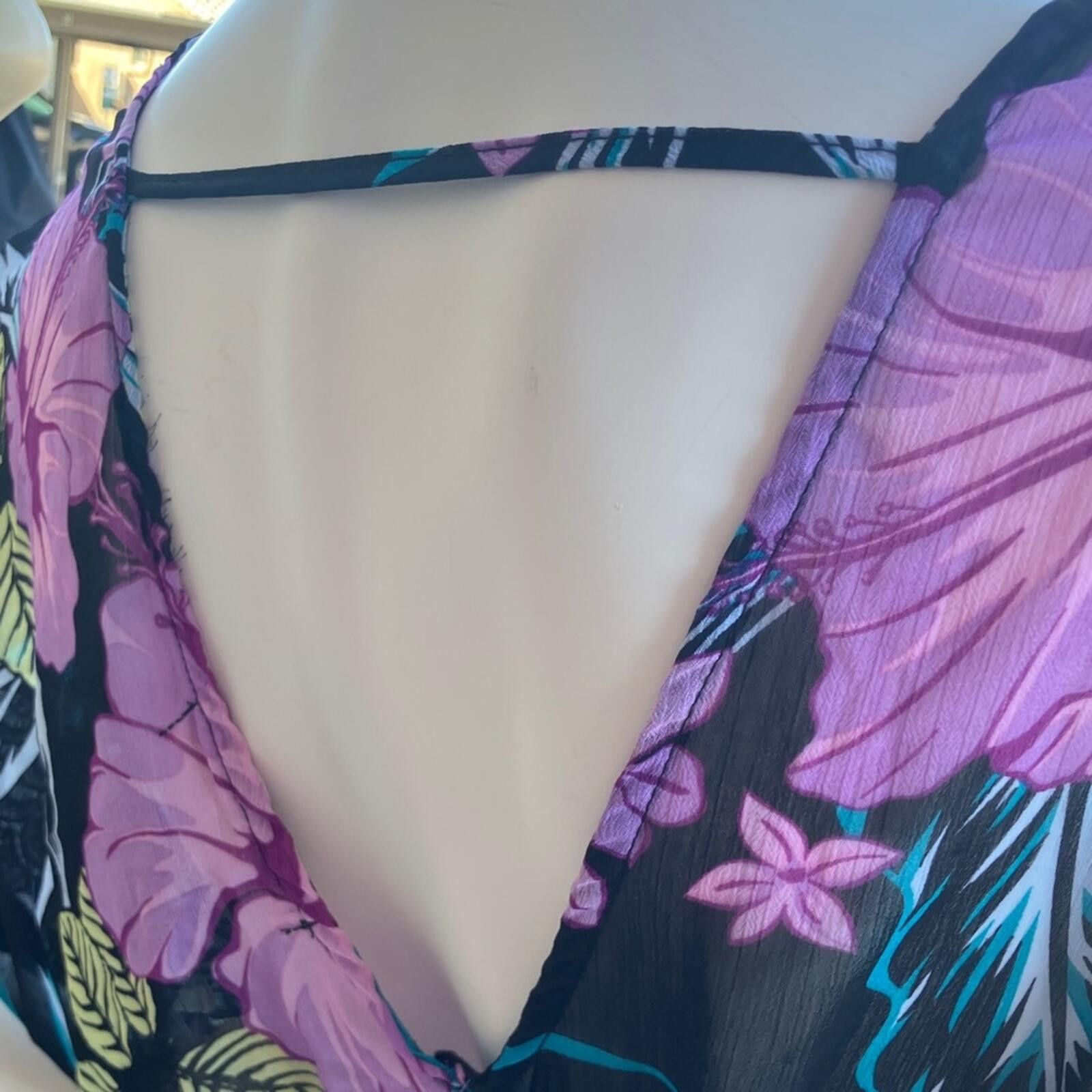 Other NWT Dahlia Floral Lace Trim Kimono Cover-Up XS Size 26" / US 2 / IT 38 - 7 Thumbnail