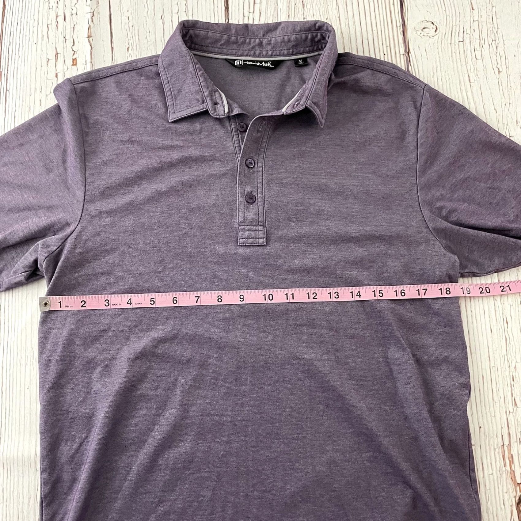 TravisMathew Travis Mathew Short Sleeve Button Front Polo Shirt Men M Purple Polo Shirt Button-Up Solid Pattern Adult Medium Purple Mens Size US M / EU 48-50 / 2 - 3 Thumbnail