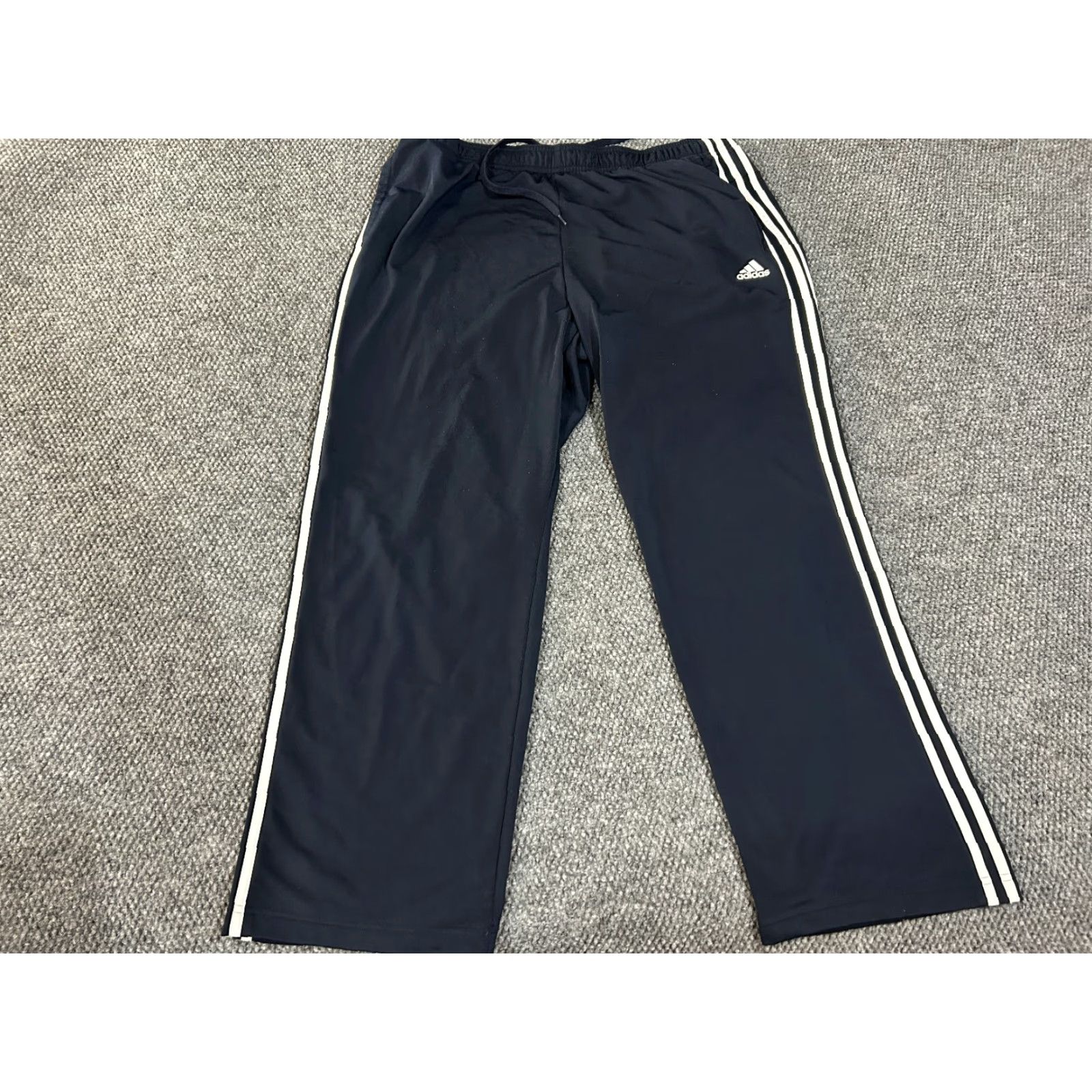 Adidas Adidas Track Pants Mens 2XL Blue Three Stripes Trefoil Athletic Casual Running Size US 39 - 2 Thumbnail