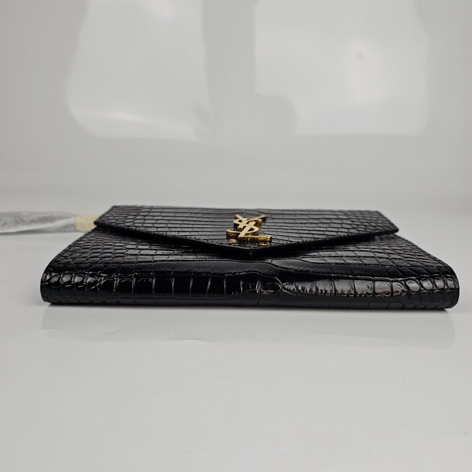 Saint Laurent Paris SAINT LAURENT Cassandre Black Embossed Leather Pouch Size ONE SIZE - 4 Thumbnail