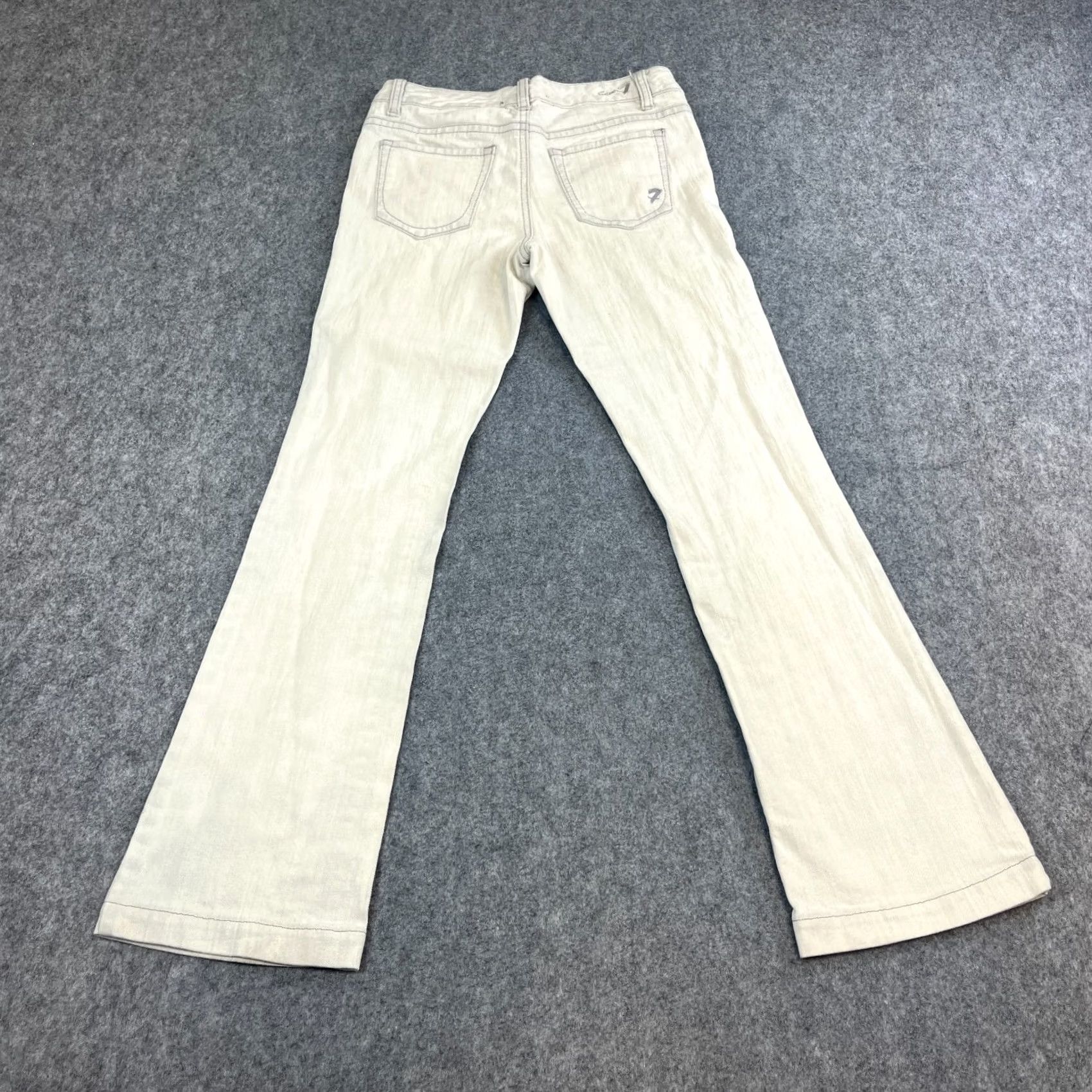 Vintage 7Seven Womens Jeans Bootcut 27 29 UK 8 Stone Grey Low Rise Y2K Jeans Crew Neck? Size 30" / US 8 / IT 44 - 2 Thumbnail