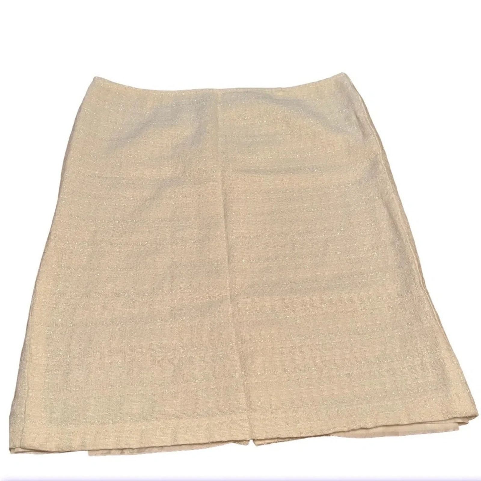 Covington Covington cream colored mini skirt, size 14 Size 36" / US 14 / IT 50 - 1 Thumbnail