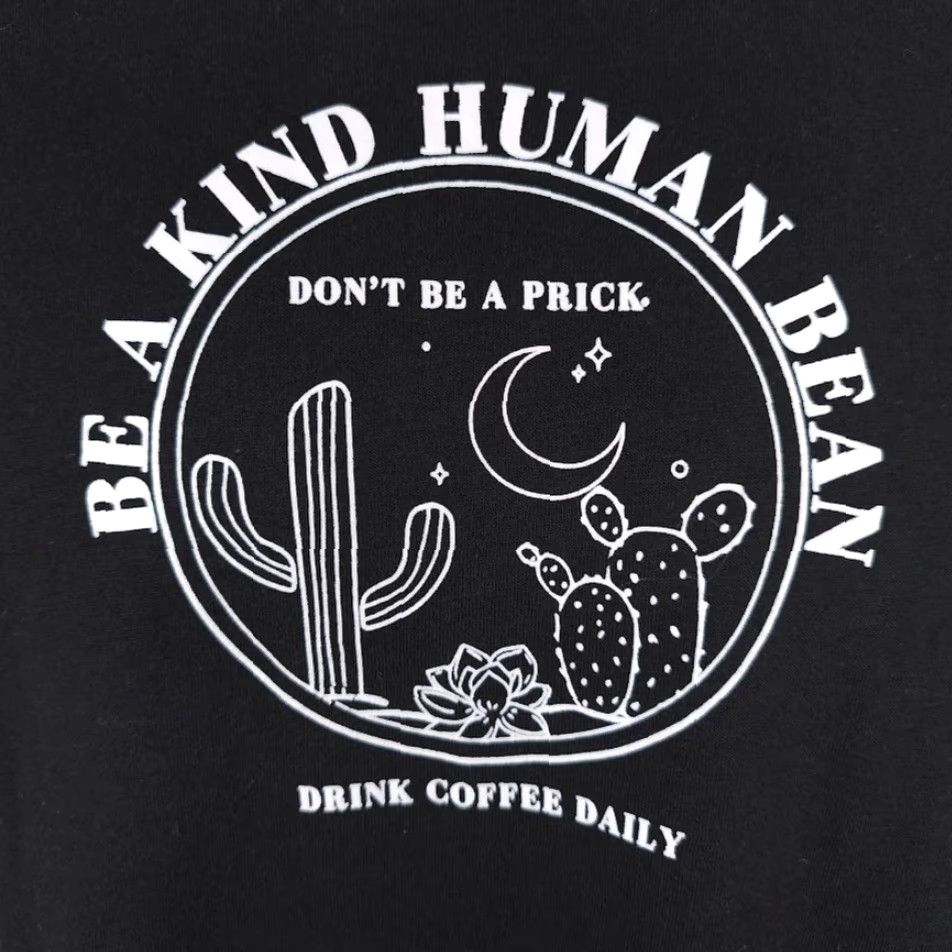 Next Level VINTAGE? No. Drink Coffee T Shirt Mens Size Large Black Dont Be A Prick Be A Kind Human Bean Size US L / EU 52-54 / 3 - 3 Thumbnail