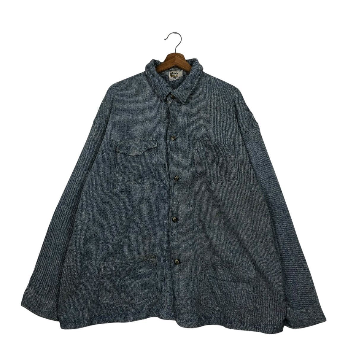 Vintage 🔥VINTAGE CHORE INDIGO BUTTON JACKET WALDI ISSEY MIYAKE Size US L / EU 52-54 / 3 - 3 Thumbnail