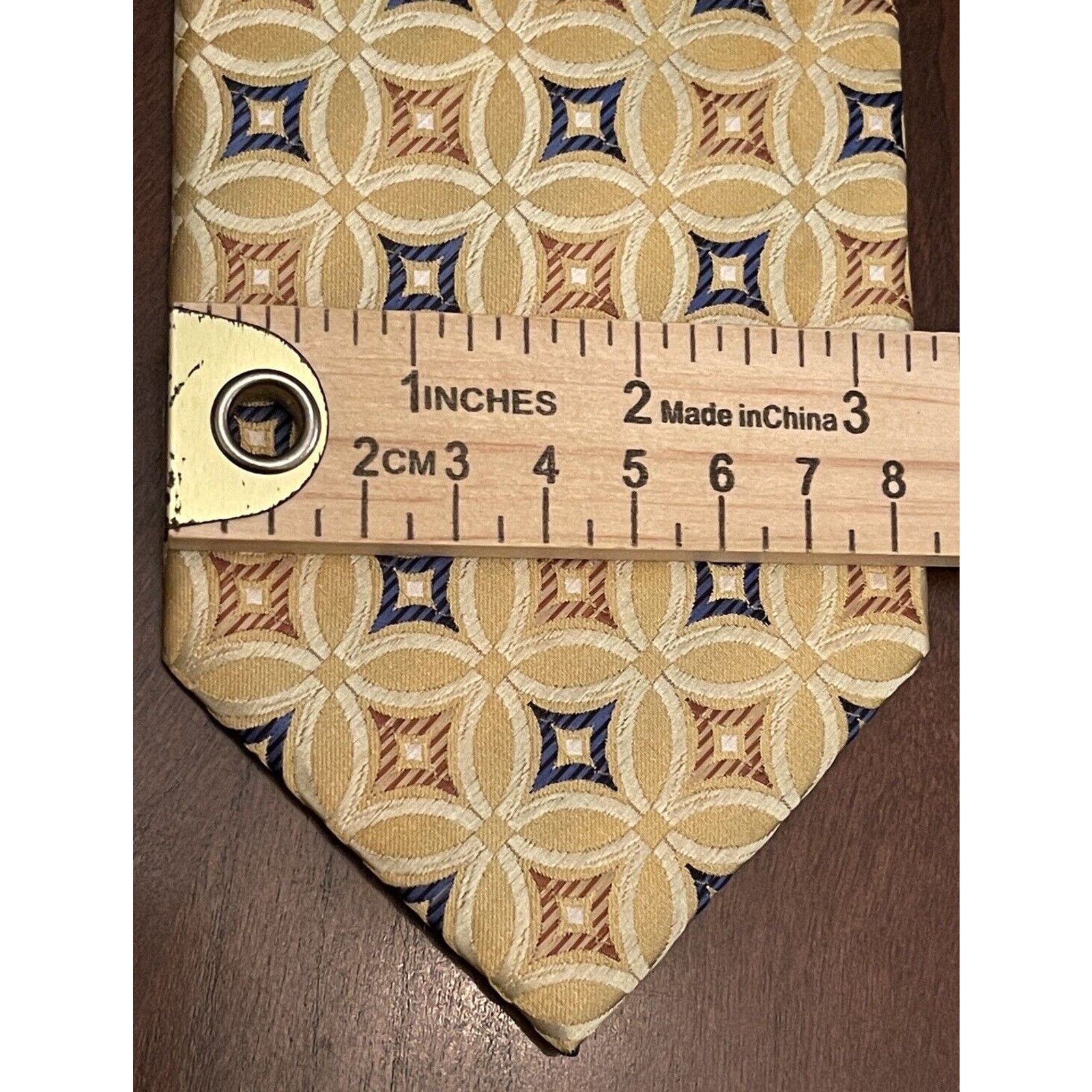 Alexander Julian Alexander Julian Colours Hand Made Gold Blue 100% Polyester Size ONE SIZE - 4 Thumbnail