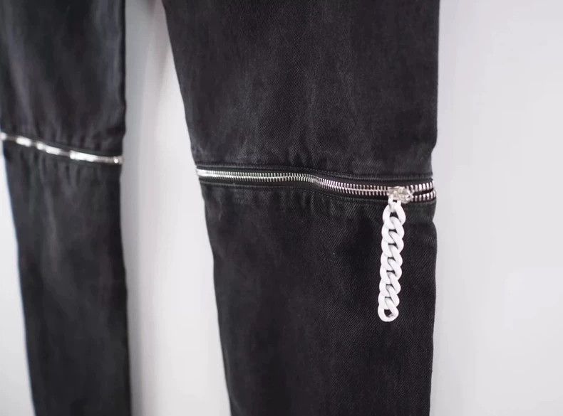 Raf Simons raf simons FW20 black back zipper jeans Size US 29 - 4 Thumbnail