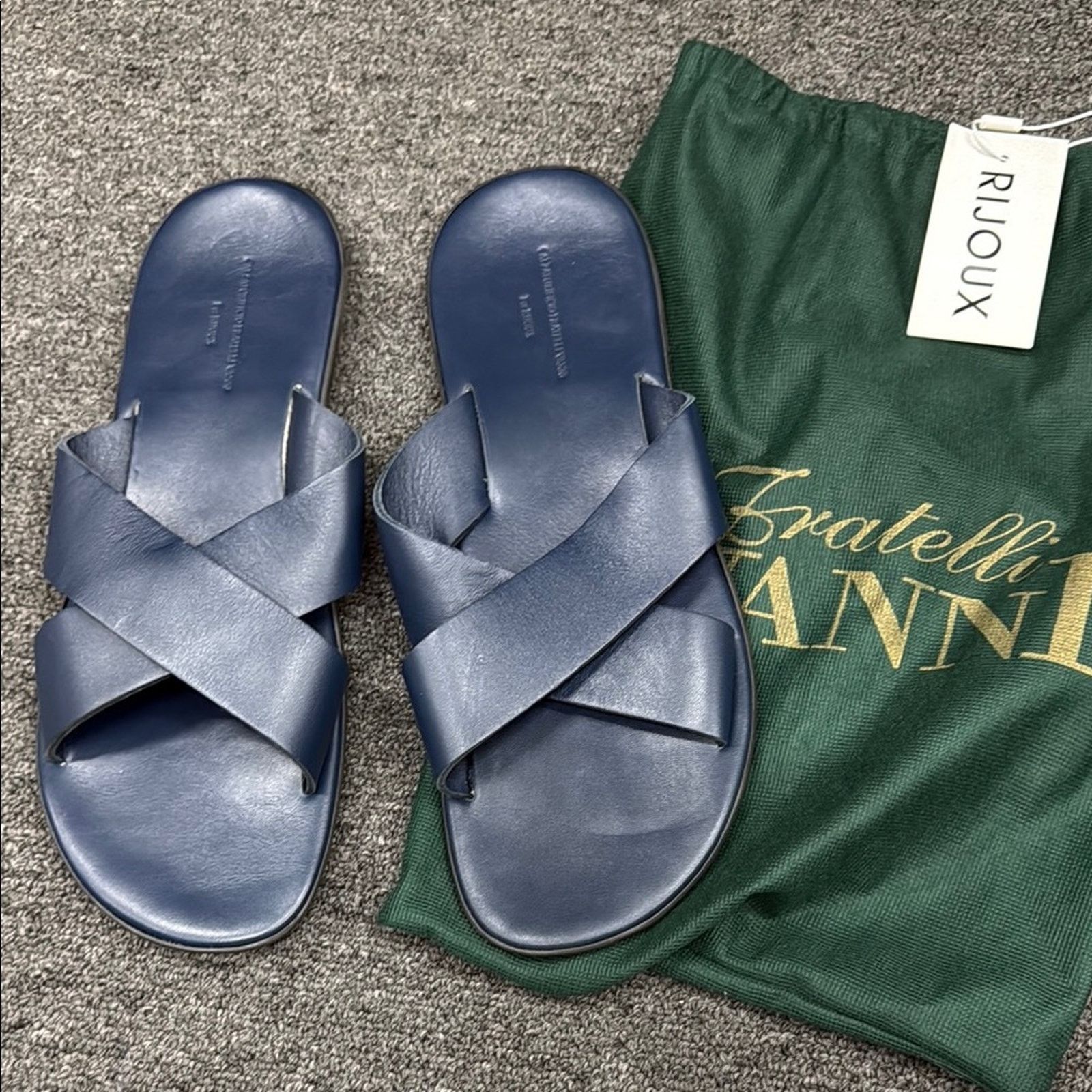 Fratelli Rossetti NWT Fratelli vanni for rijoux Leather Sandals Size 12 EU 45 Size US 12 / IT 42 - 1 Thumbnail