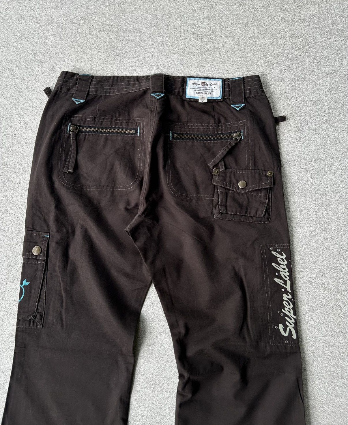Angel Blue 2000s Angel Blue Multi Pocket Flared Pants Size US 30 / EU 46 - 4 Thumbnail