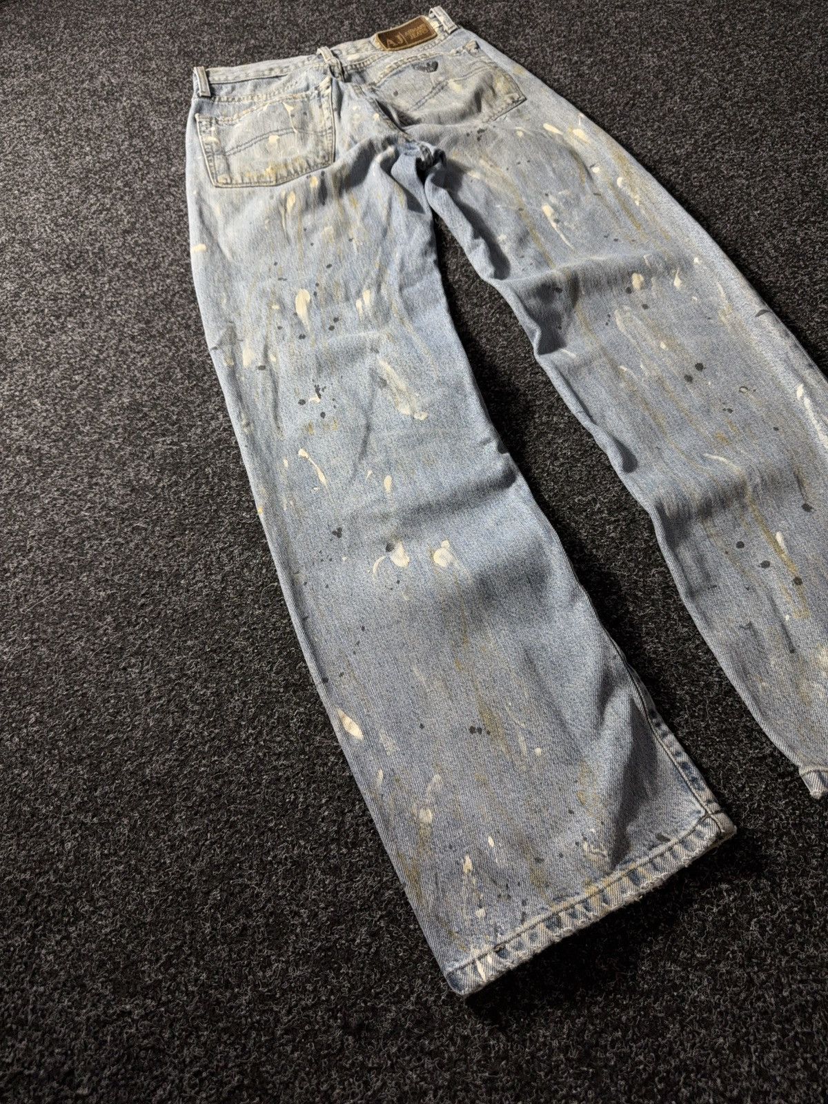 Armani × Vintage Vintage 90s Distressed Armani Jeans Baggy Pocket Logo Size 29" - 11 Thumbnail