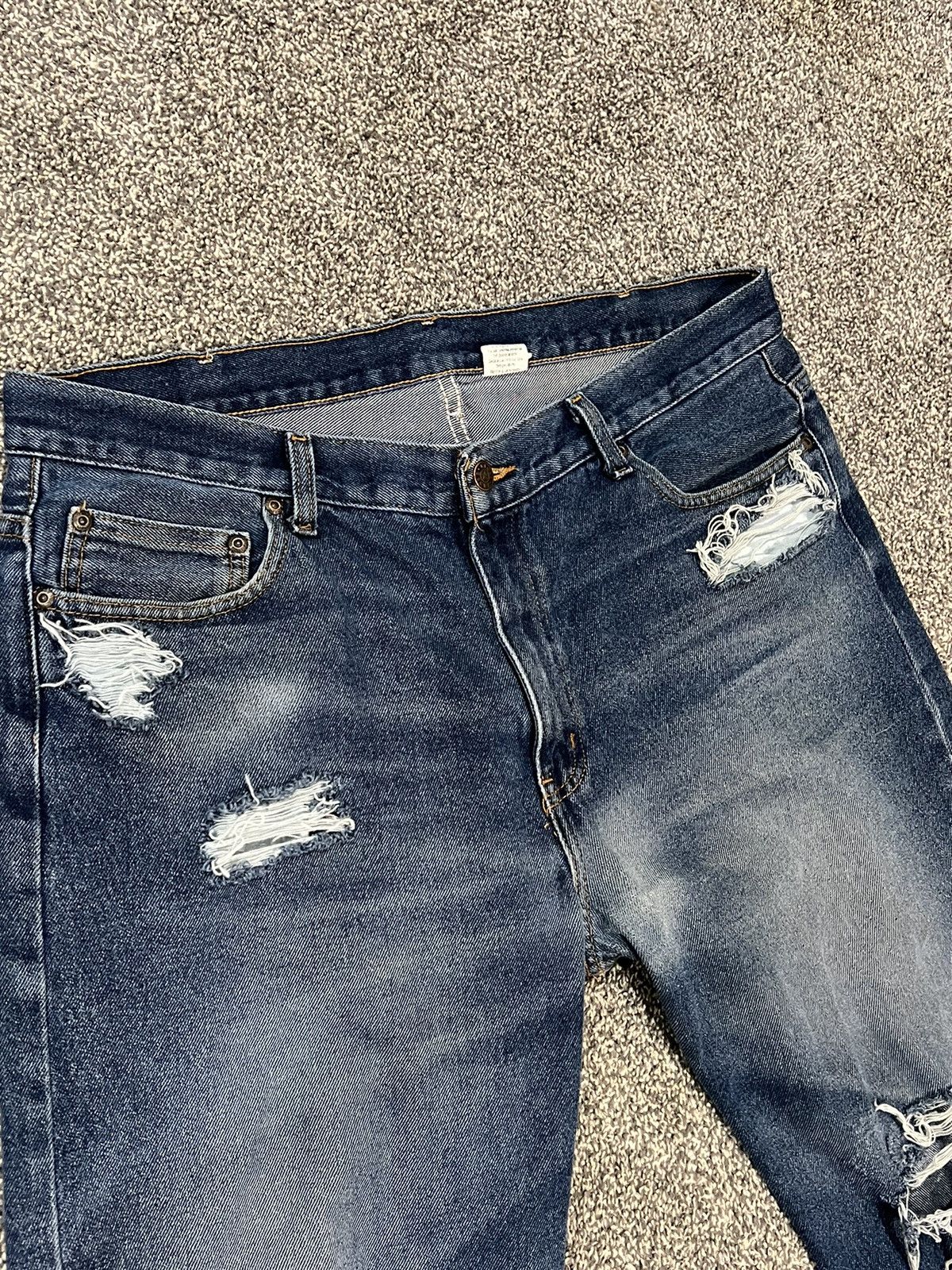 Japanese Brand × Vintage Baggy Distressed Denim 38x30 Size US 38 / EU 54 - 7 Thumbnail