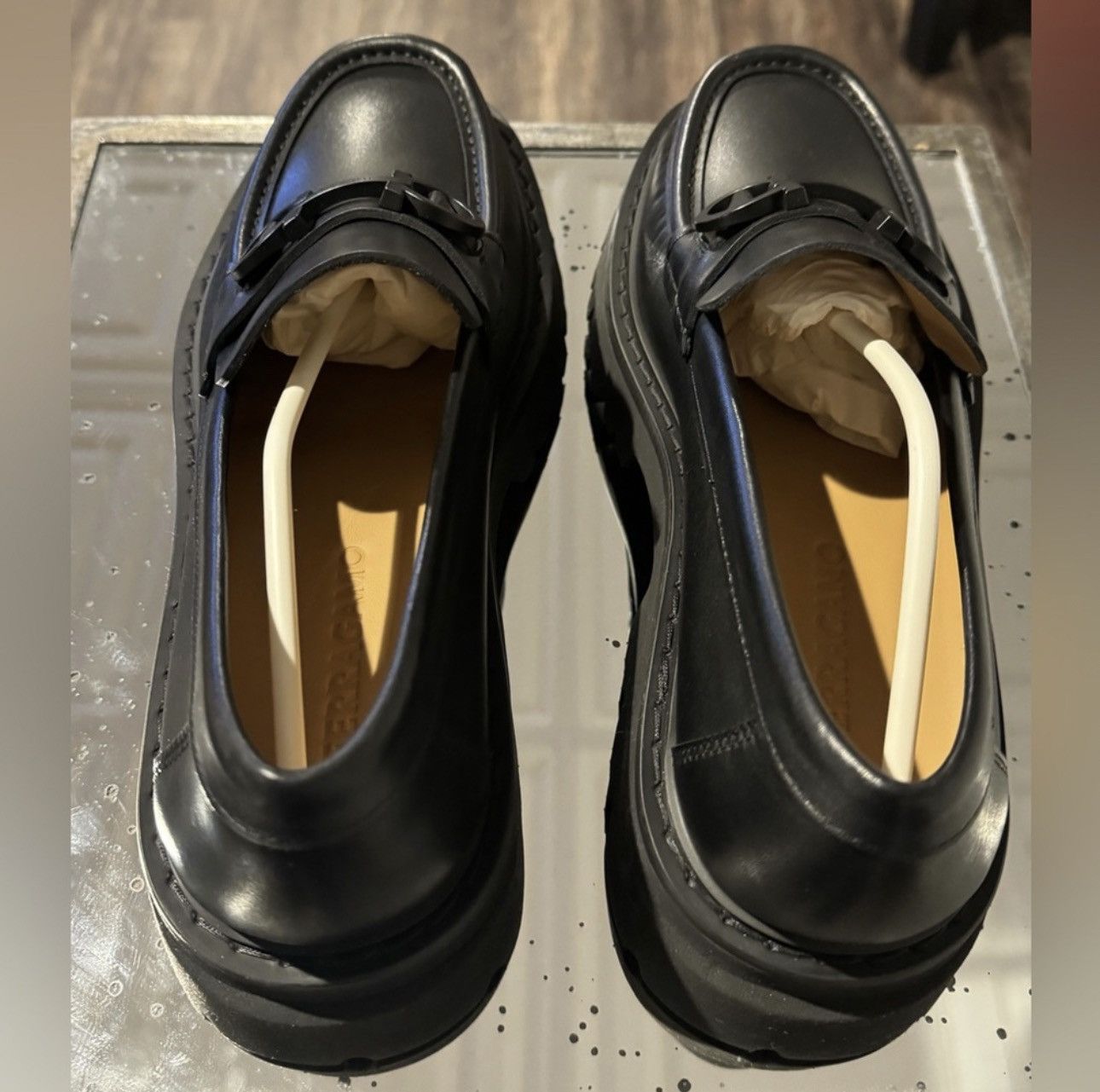 Salvatore Ferragamo Florian Leather Lug-Sole Platform Loafers Size US 8.5 / EU 41-42 - 8 Thumbnail