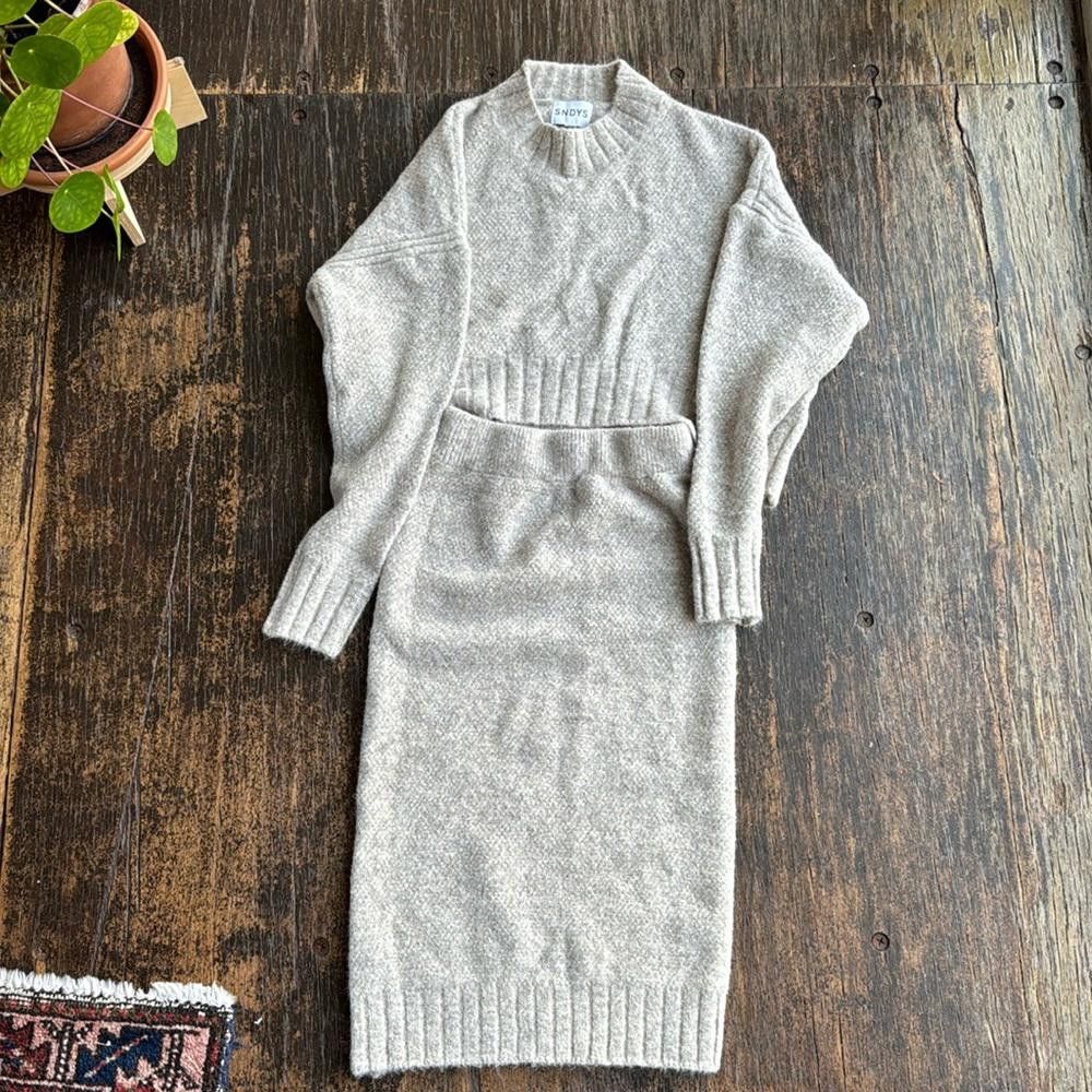 Designer NWOT SNDYS Late Lunch Sweater Cropped Stone XS Size XS / US 0-2 / IT 36-38 - 3 Thumbnail