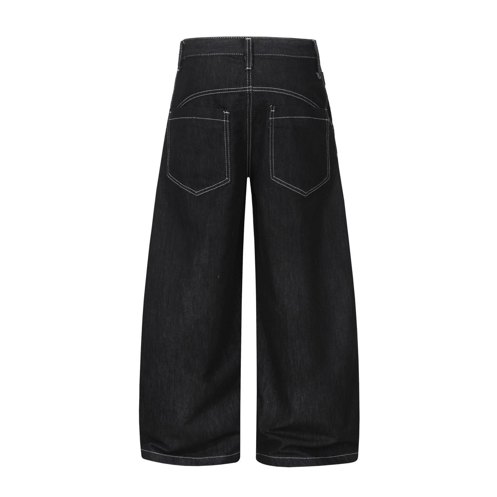 Japanese Brand Clasp Closure Fly Wide Denim Jeans Size US 30 / EU 46 - 5 Thumbnail