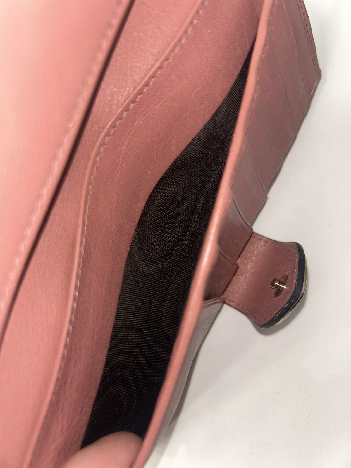 Gucci Gucci GG Monogram Canvas Pink Continental Heart Wallet Size ONE SIZE - 7 Thumbnail