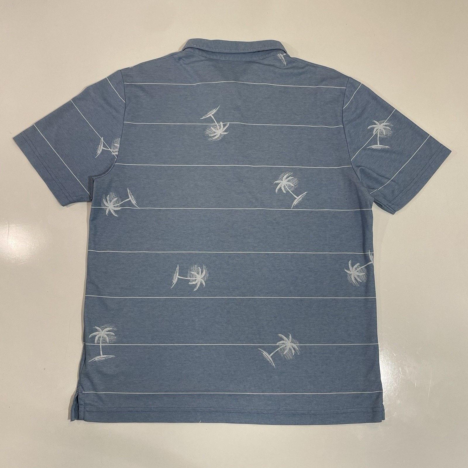 TravisMathew Travis Mathew Men’s Lg Short Sleeve Golf Polo Heather Blue Size US L / EU 52-54 / 3 - 4 Thumbnail