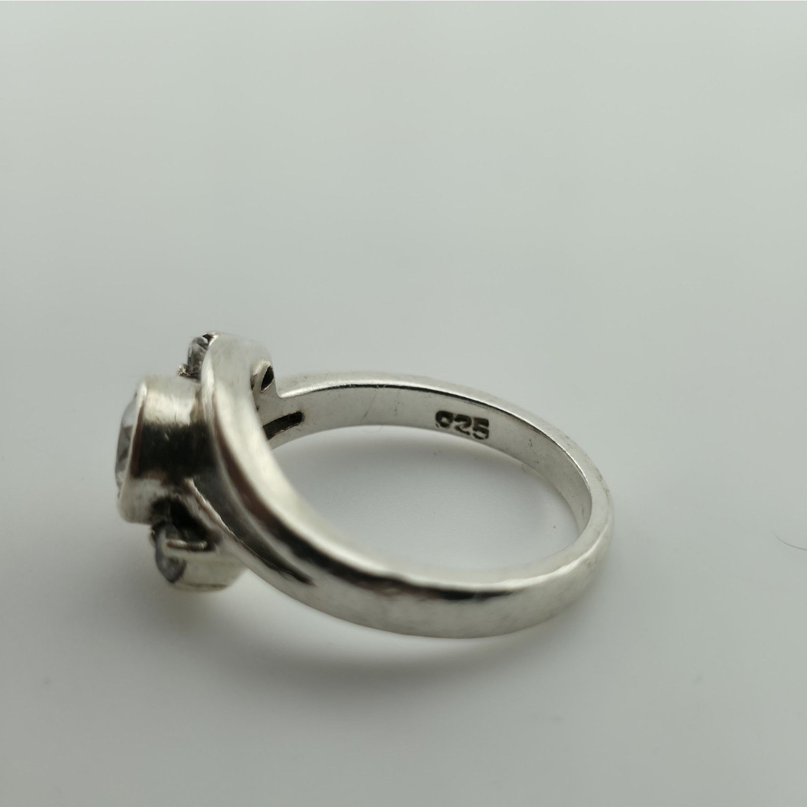 Other Sterling Silver CZ Ring Size 7 Swirl Clear Ring Size ONE SIZE - 6 Thumbnail