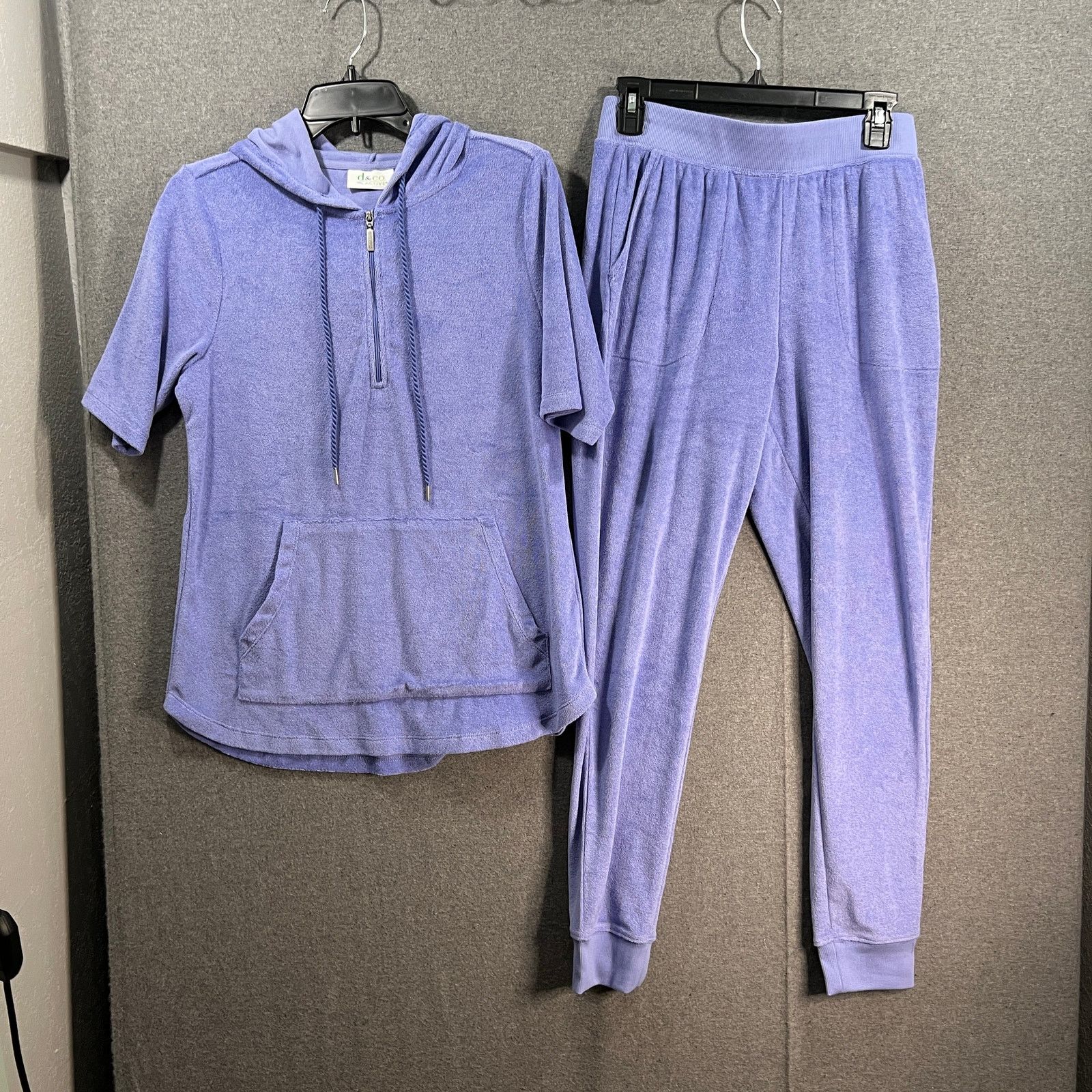 Other Denim & Co. Active Knit Terry Half Zip Top w Jogger Pants Size XS / US 0-2 / IT 36-38 - 1 Thumbnail