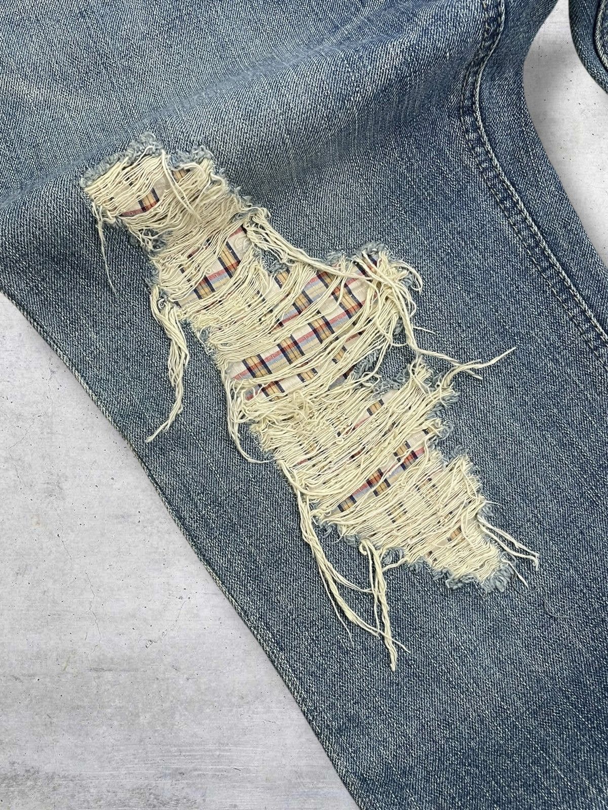 semanticdesign VINTAGE DENIM LAB JAPAN DESIGNER 90S OG RIPPED GRUNGE DENIM Size US 32 / EU 48 - 8 Thumbnail