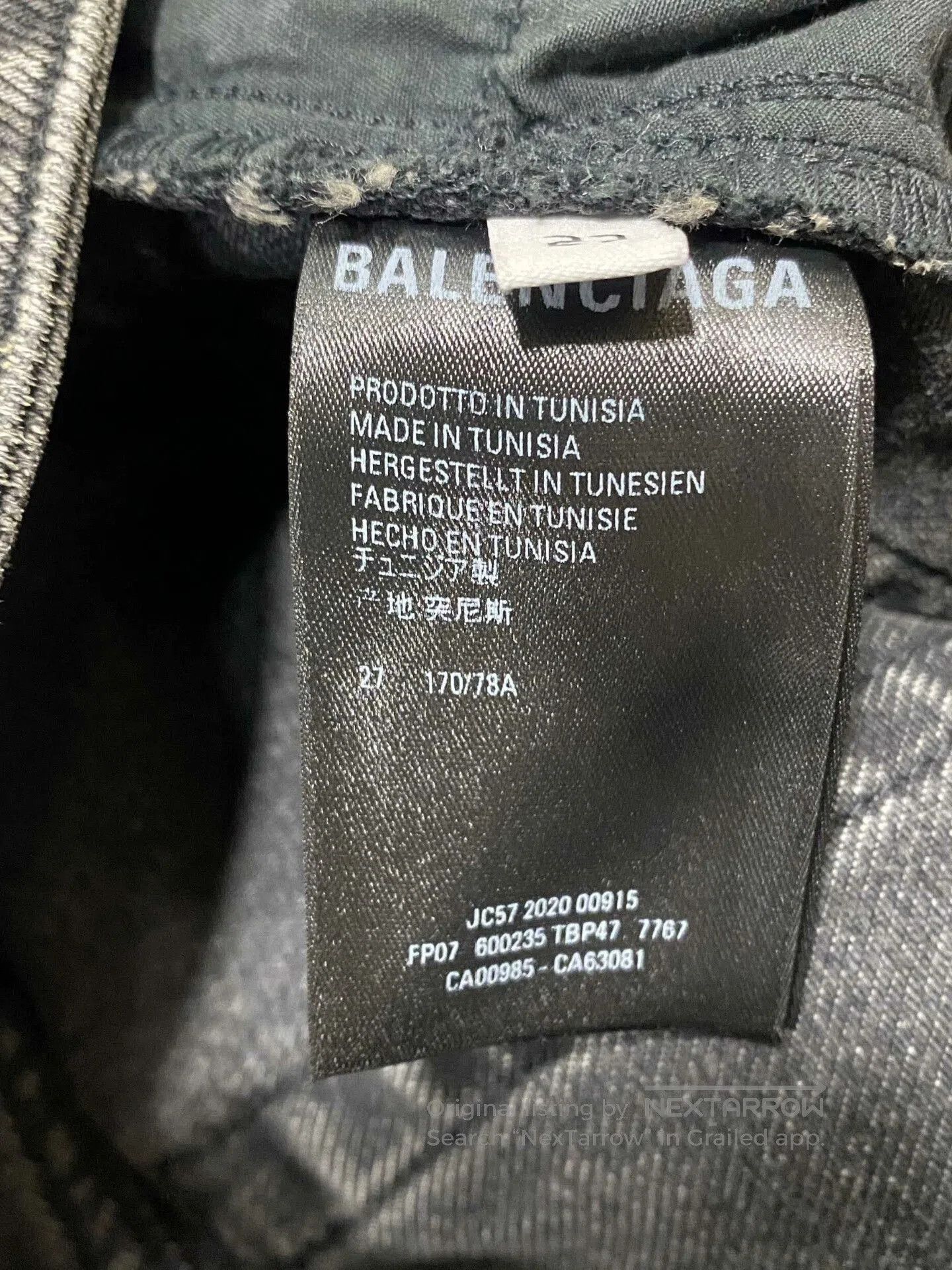 Balenciaga Balenciaga Gray Distressed Logo Jeans. Size 27" / US 4 / IT 40 - 4 Thumbnail