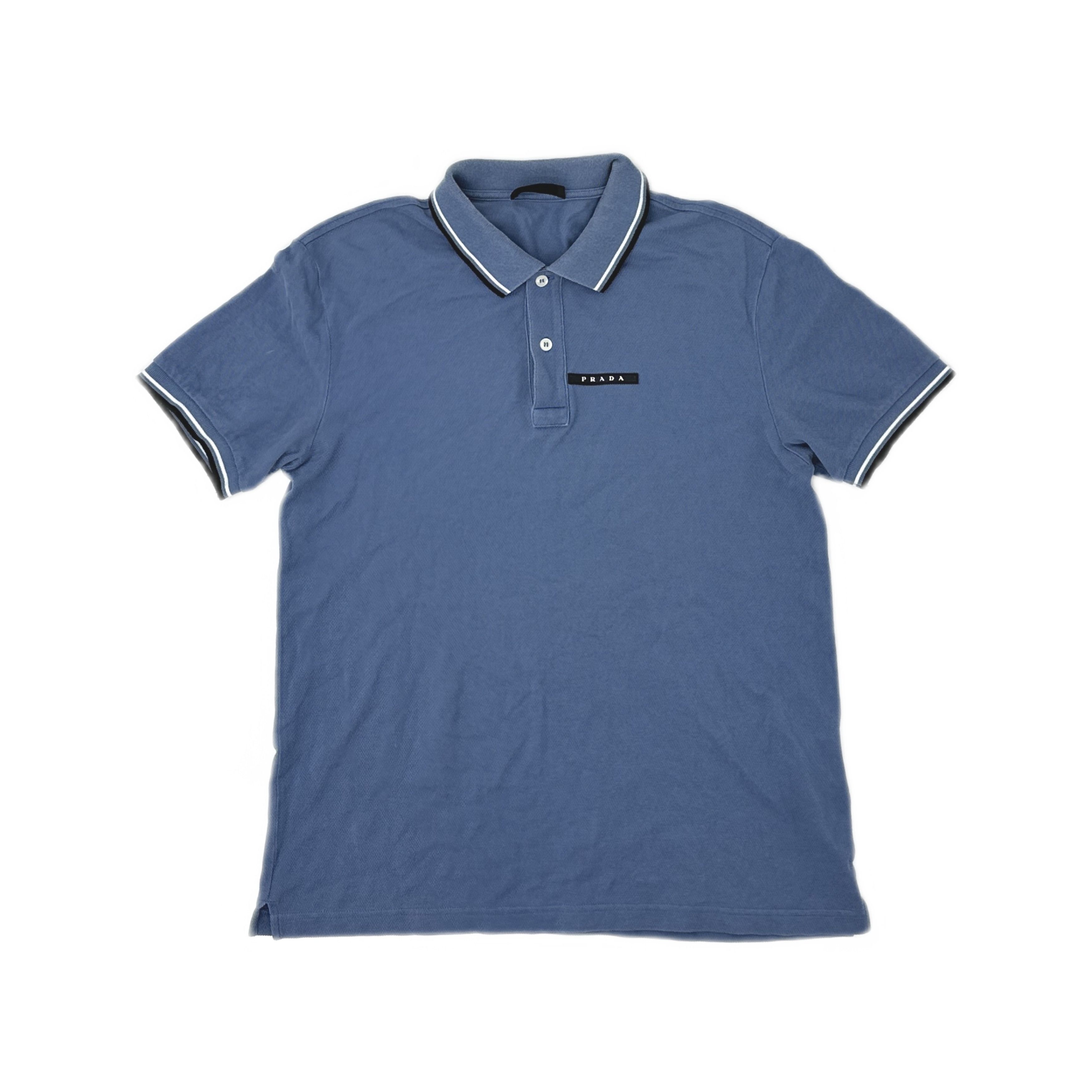 Prada Prada Logo Polo Shirt Size L Size US L / EU 52-54 / 3 - 1 Thumbnail
