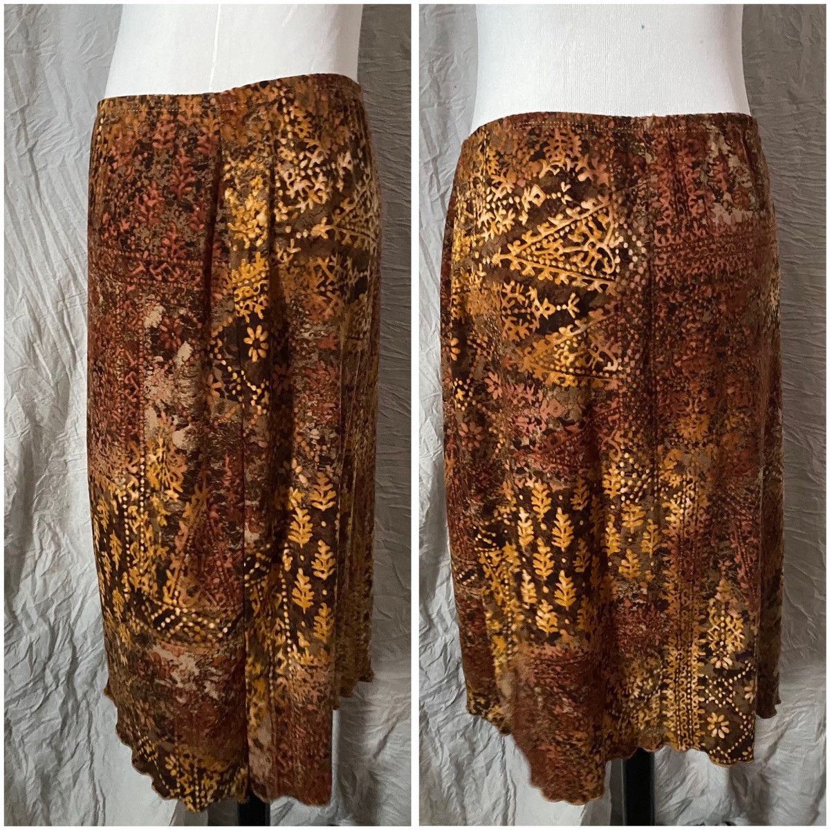 Vintage Obe, VTG, Multi-Pattern, Asymmetrical, Midi Skirt Size 30" / US 8 / IT 44 - 5 Thumbnail