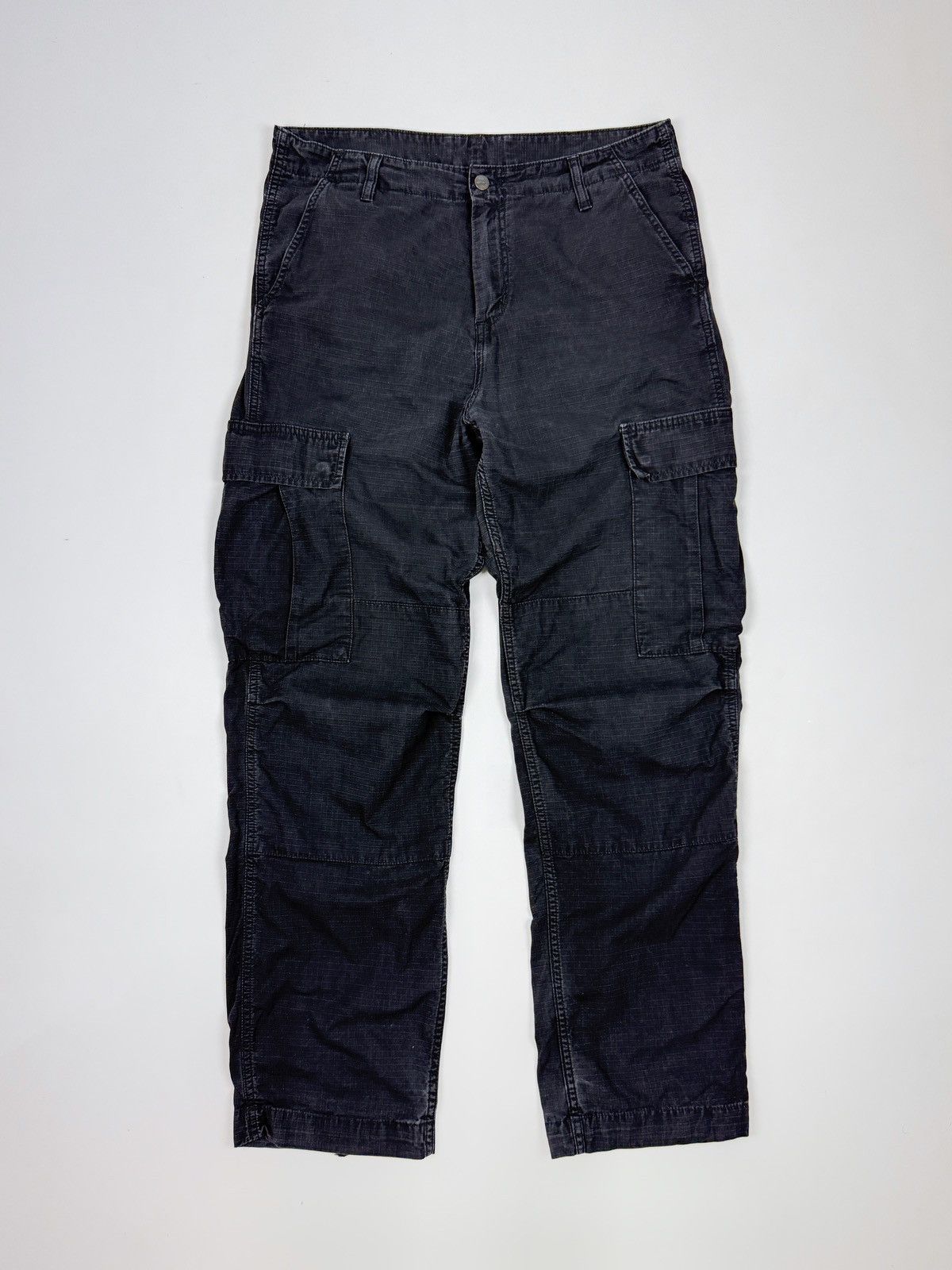 Carhartt Carhartt WIP Faded Black Regular Cargo Baggy Pants 33X32 Size US 33 - 2 Thumbnail