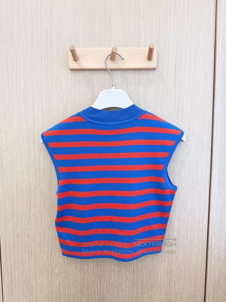 Hermes Hermes Blue and red striped slim-fit knitted vest Size XS / US 0-2 / IT 36-38 - 3 Thumbnail