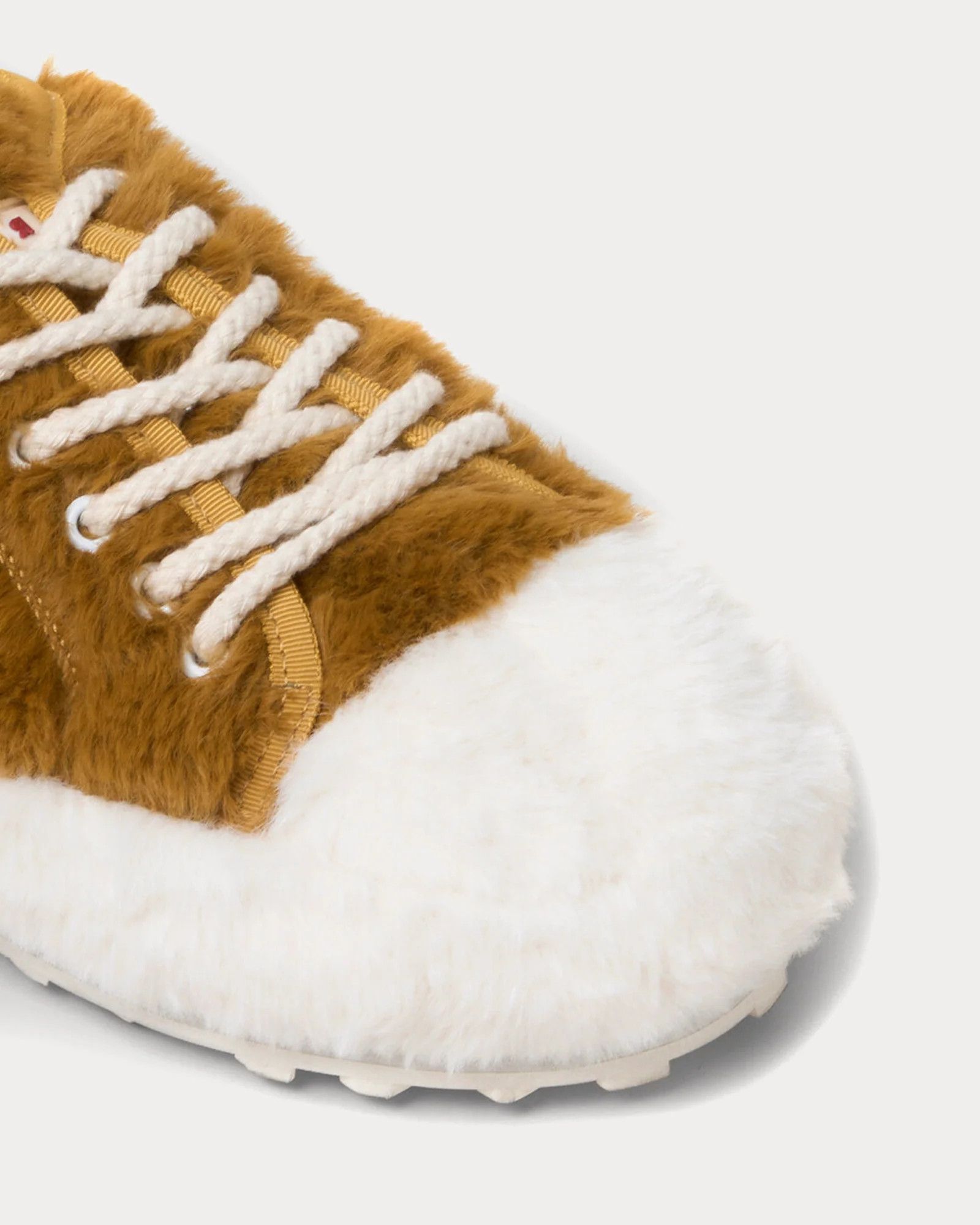 Marni o1w1db11125 Teddy Lace Up Sneakers in Beige/White Size US 6 / IT 36 - 4 Thumbnail