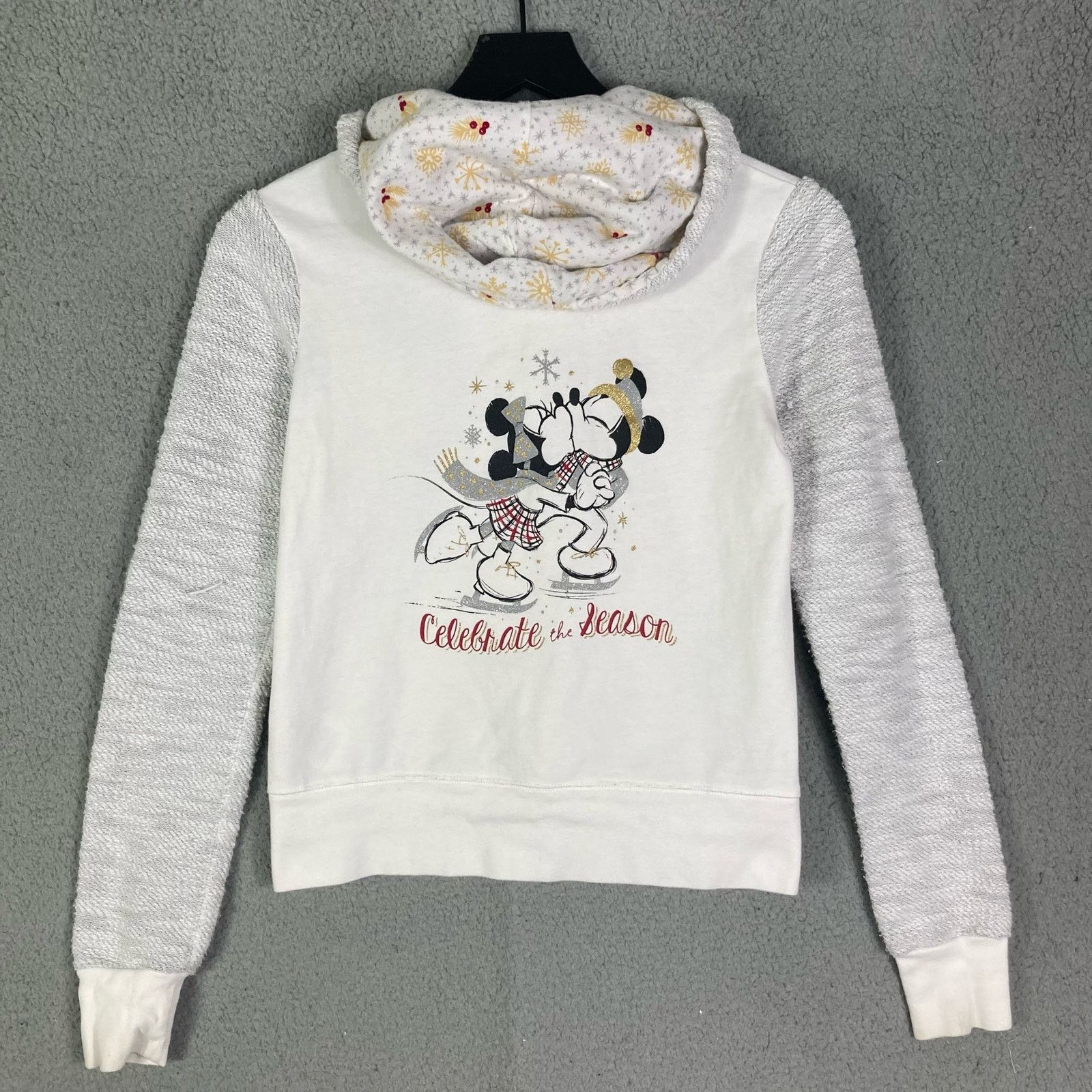 Disney Disney Parks Christmas Kids XS Zip Hoodie White Mickey Size XS / US 0-2 / IT 36-38 - 9 Thumbnail