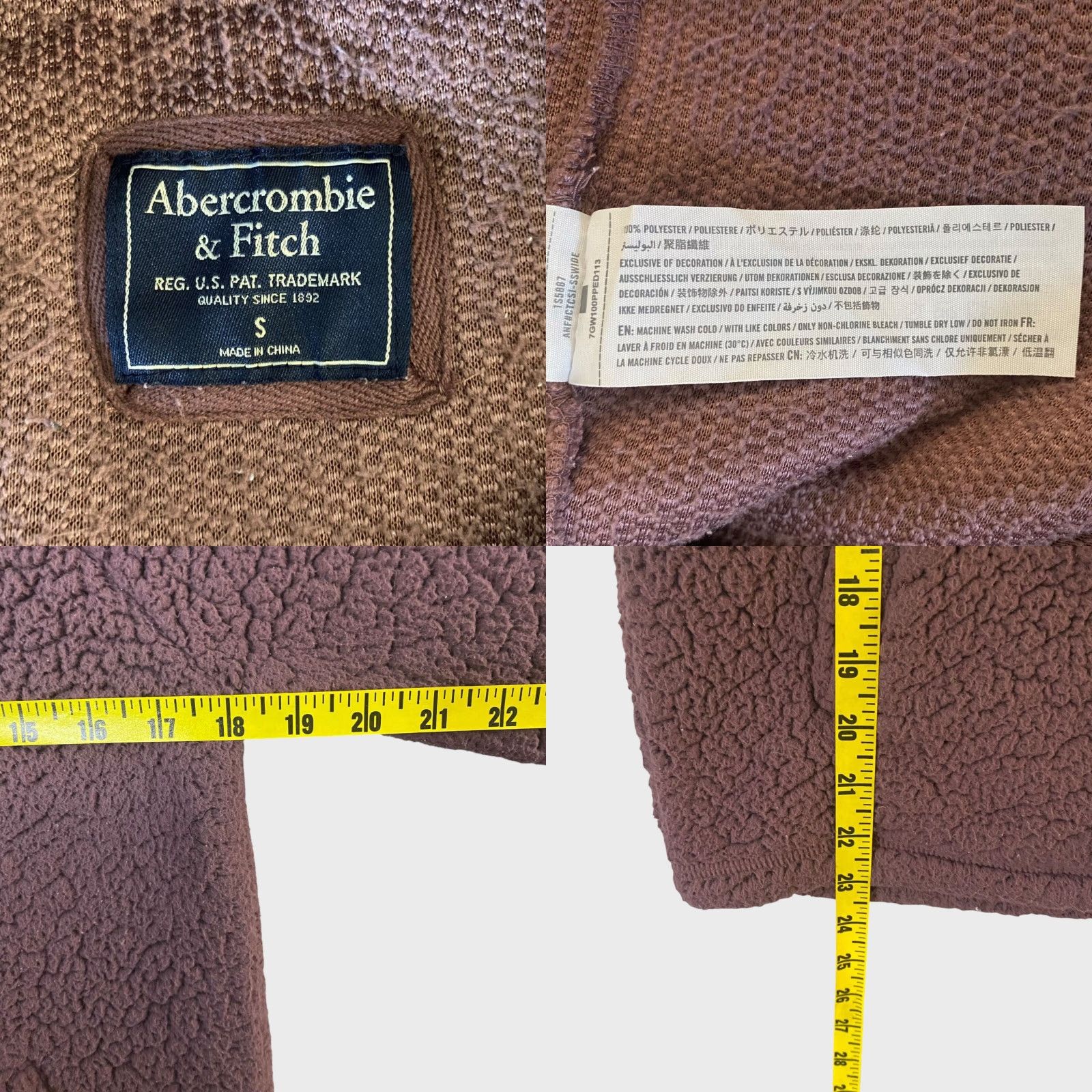 Abercrombie & Fitch Abercrombie & Fitch Sherpa Half-Zip Teddy Sweater Mauve Pink Women's Size Small Size S / US 4 / IT 40 - 8 Thumbnail