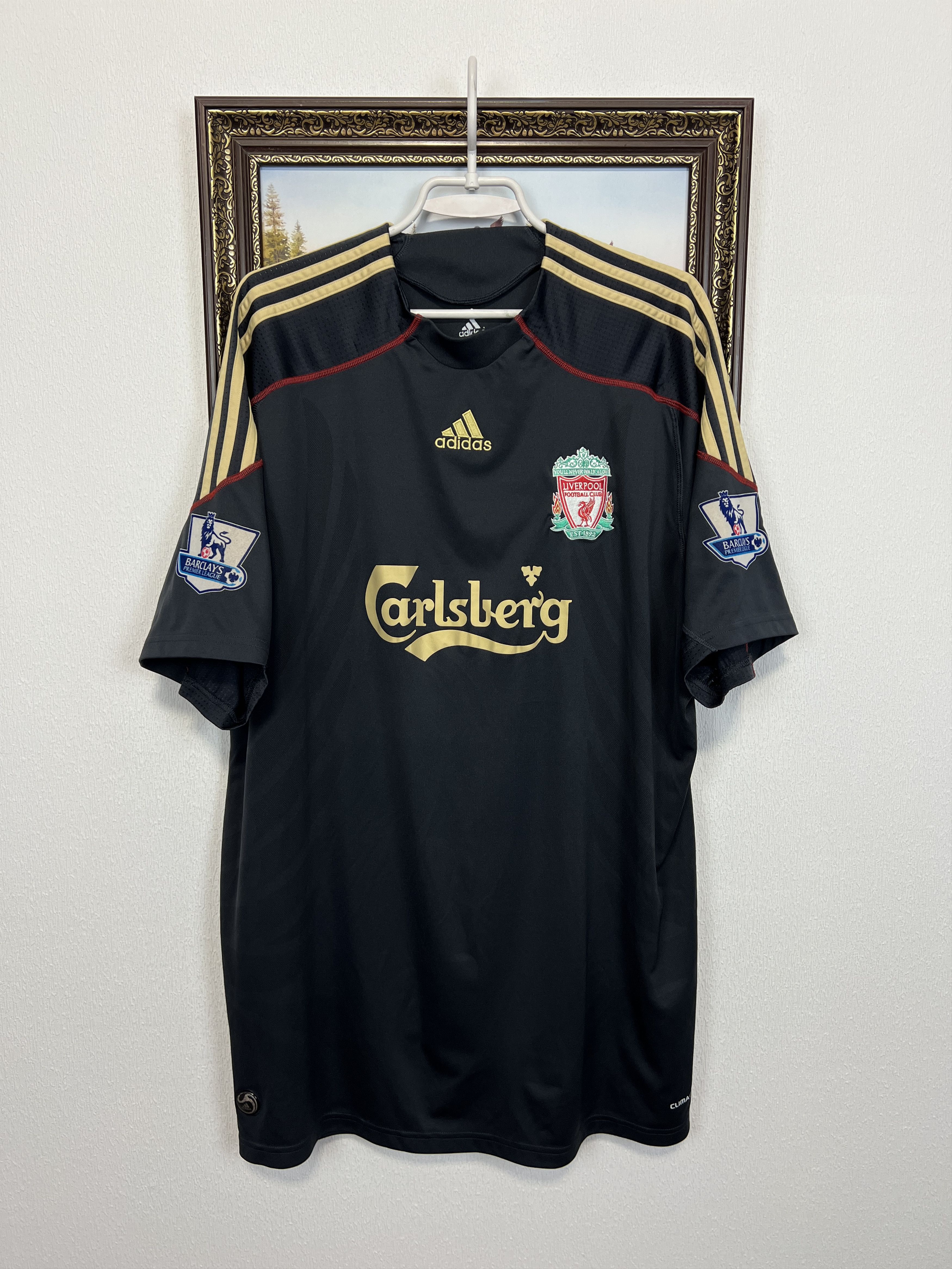 Adidas Liverpool Away football shirt Soccer #5 Agger Jersey Trikot Size US XXL / EU 58 / 5 - 2 Thumbnail
