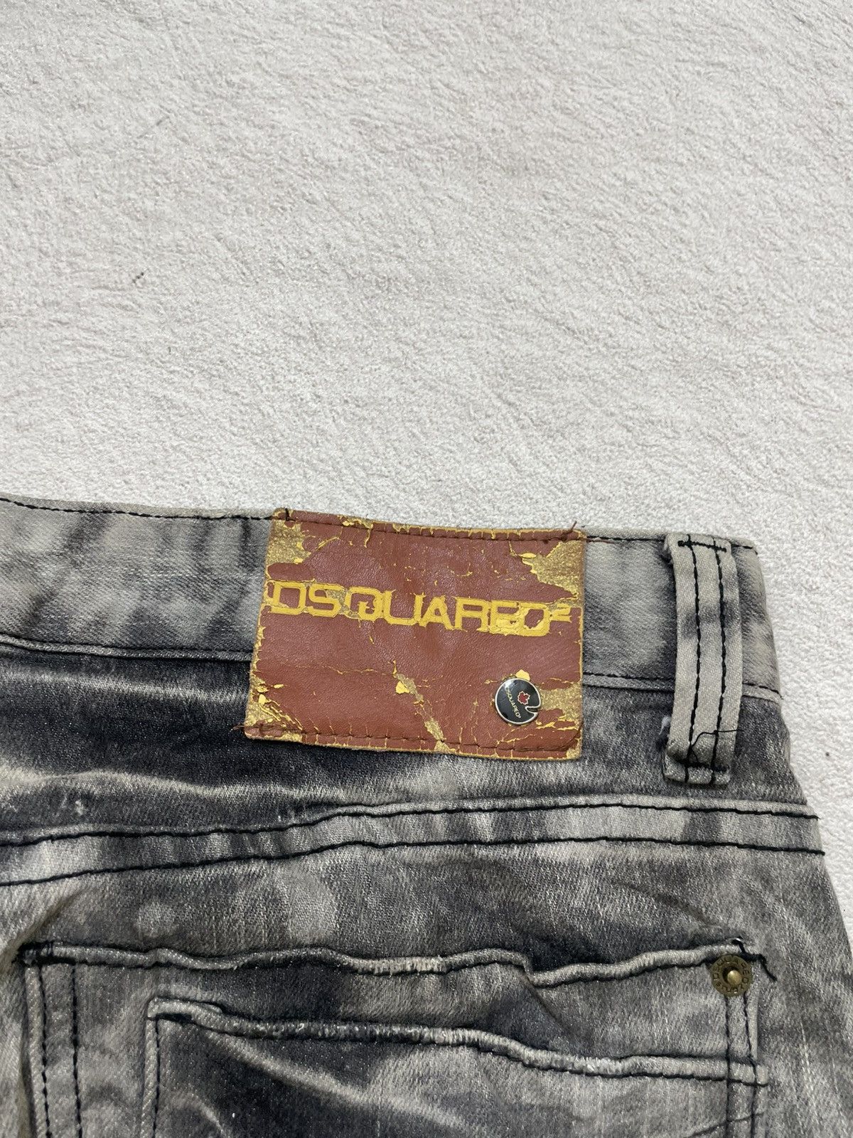 Japanese Brand 2000s Dsquared Acid Wash Grey Tornado Ifsix LGB Maison Japan Size US 31 - 12 Thumbnail
