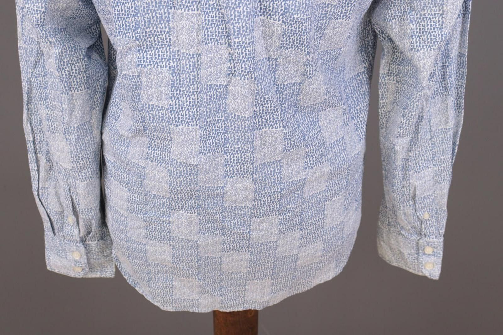 Desigual Desigual Blue Printed Long Sleeve Dress Shirt Size M Size US M / EU 48-50 / 2 - 11 Thumbnail