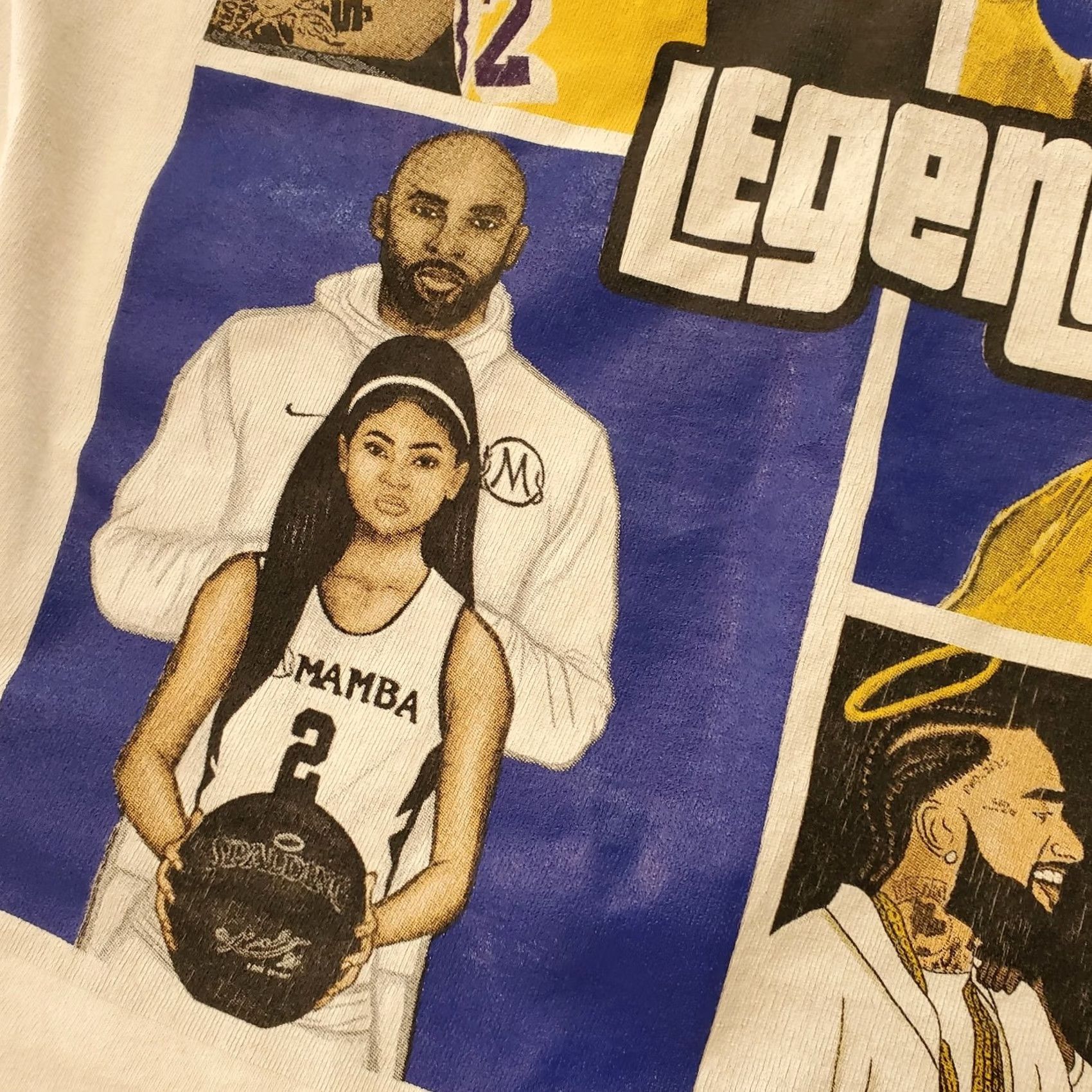 Vintage VINTAGE Legends Lakers Kobe Bryant Mamba 2Pac Memorial Icons Rare Sz Med Mens Size US M / EU 48-50 / 2 - 3 Thumbnail