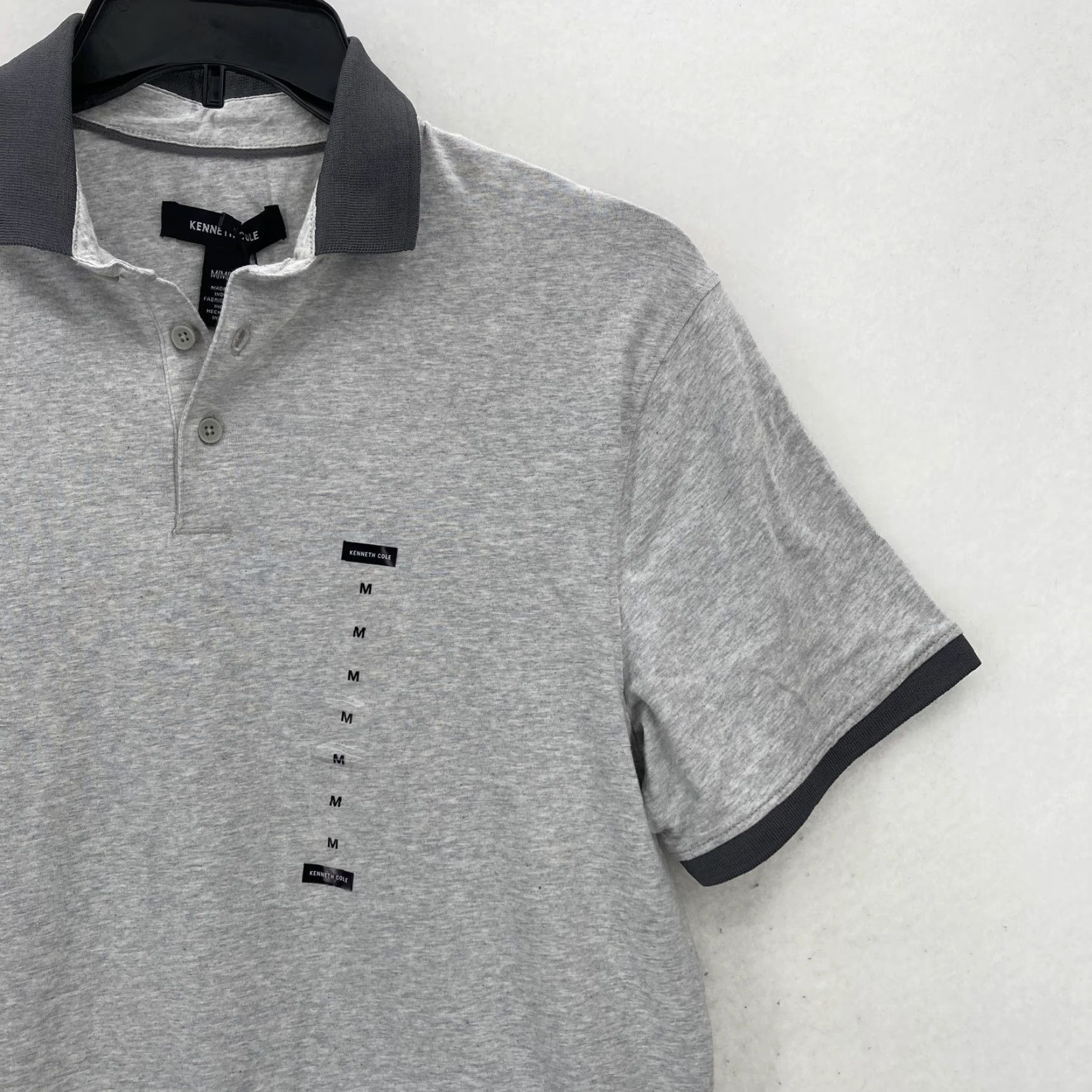 Kenneth Cole Kenneth Cole Polo Shirt Mens M Gray 4-Way Flex Lightweight Soft Golf Casual Modern Comfort Size US M / EU 48-50 / 2 - 2 Thumbnail