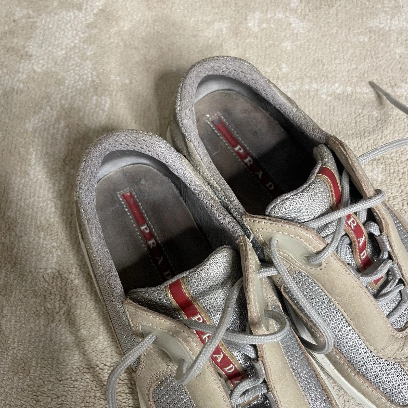 Prada Prada America's Cup Sneakers Leather Mesh Low Top Size US 6 / IT 36 - 4 Thumbnail