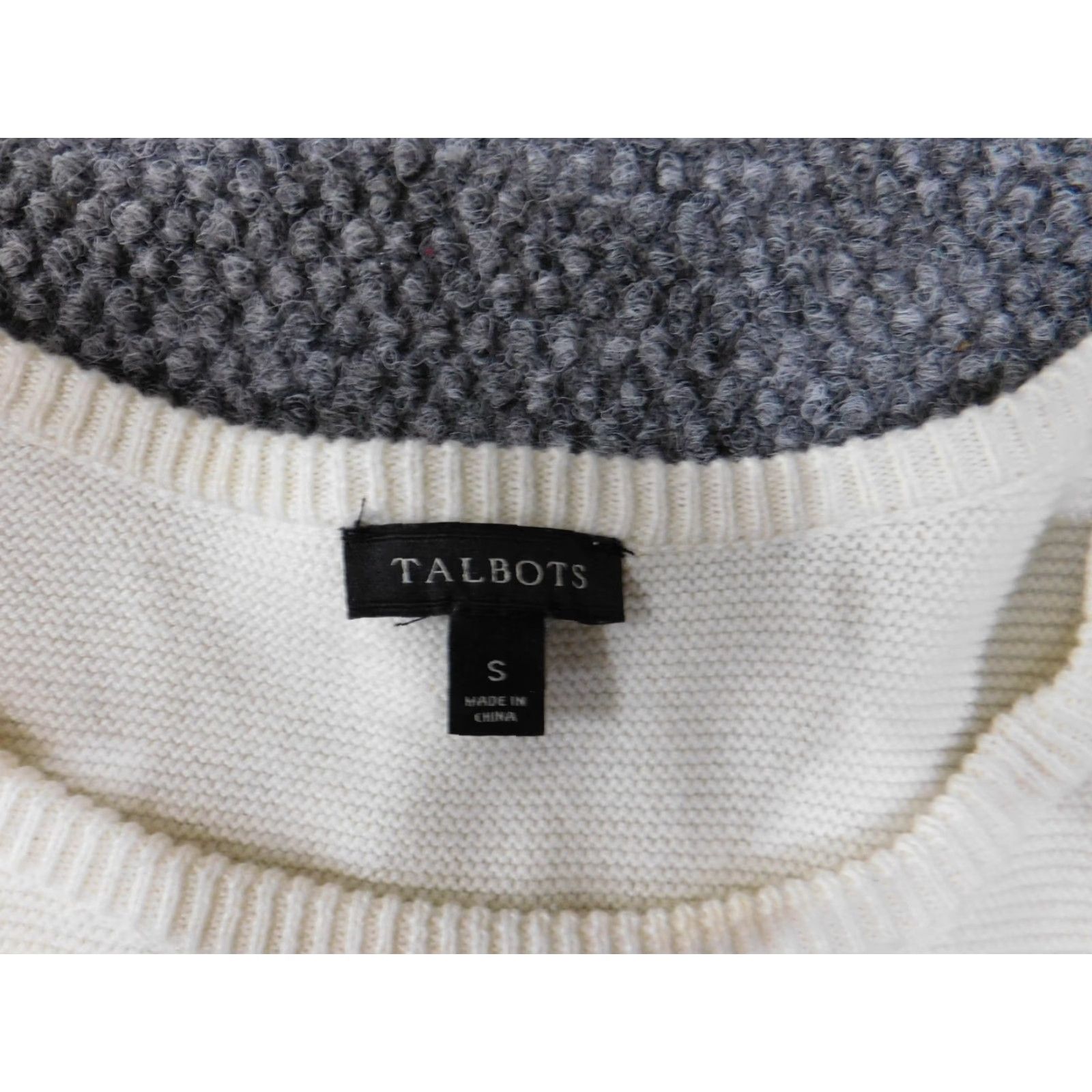 Talbots Talbots Sweater Womens small blue pullover striped crew neck stretch Size S / US 4 / IT 40 - 4 Thumbnail
