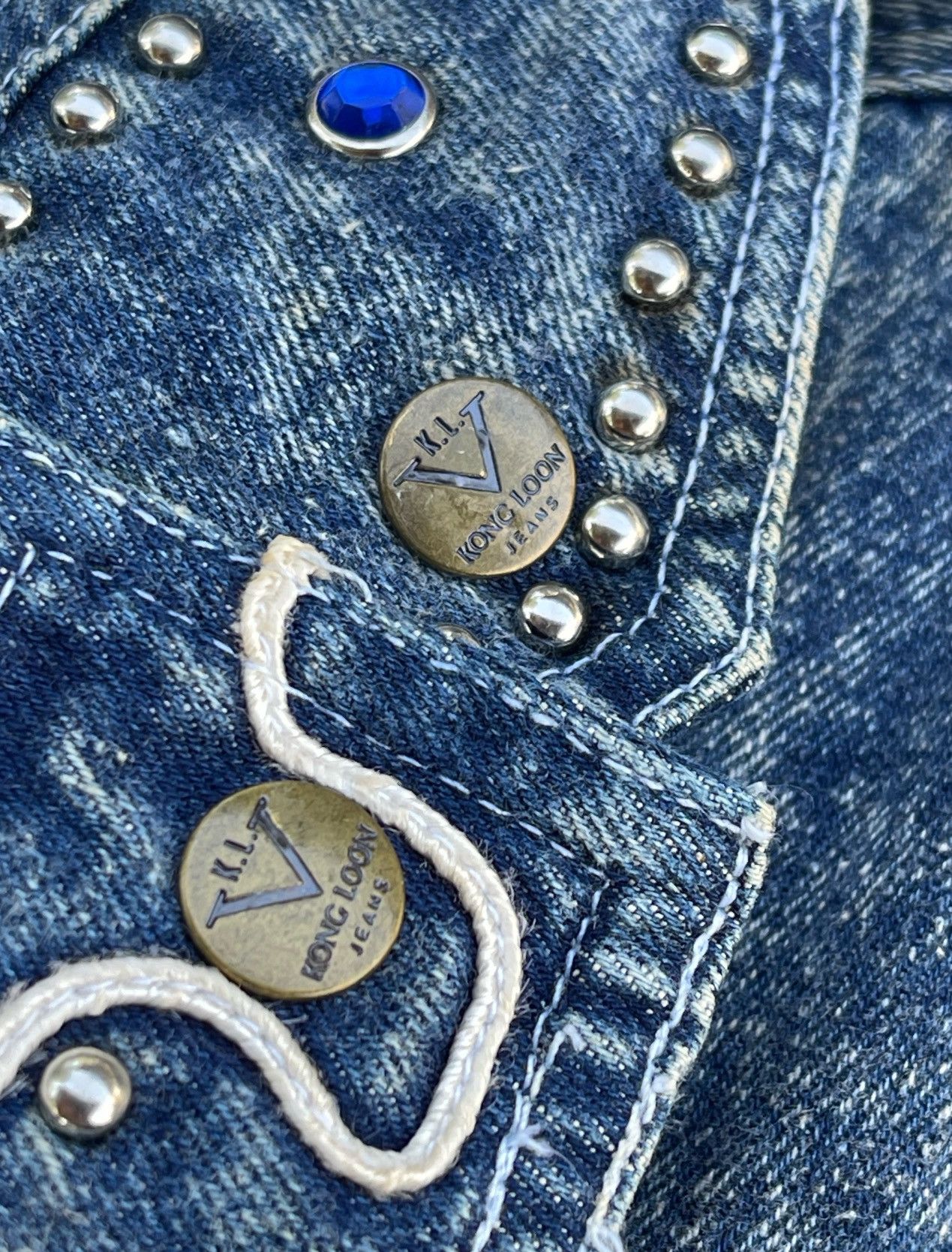 Japanese Brand 🔥Vintage Kong Loon Studded Crop Denim Jacket Kapital Style Size S / US 4 / IT 40 - 15 Thumbnail